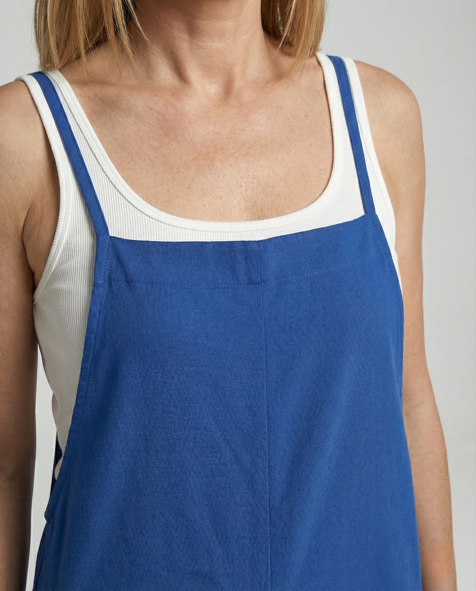 Damen Leinen-Overall mit weitem Bein - Image 2