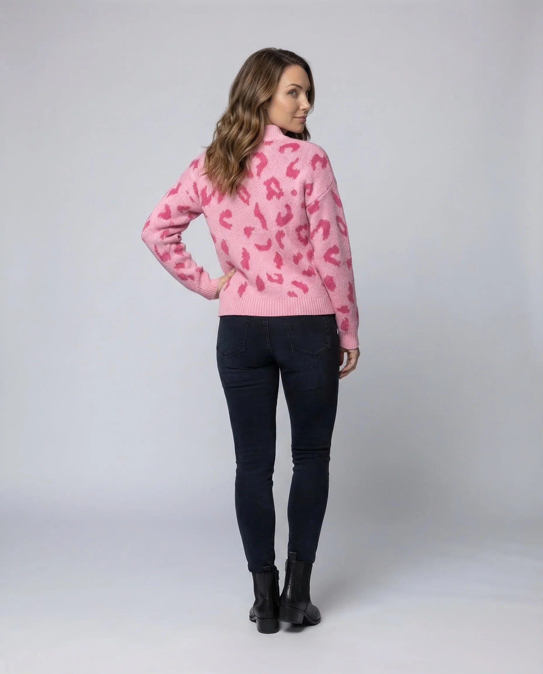 Damen Strickpullover Tierprint - Image 4
