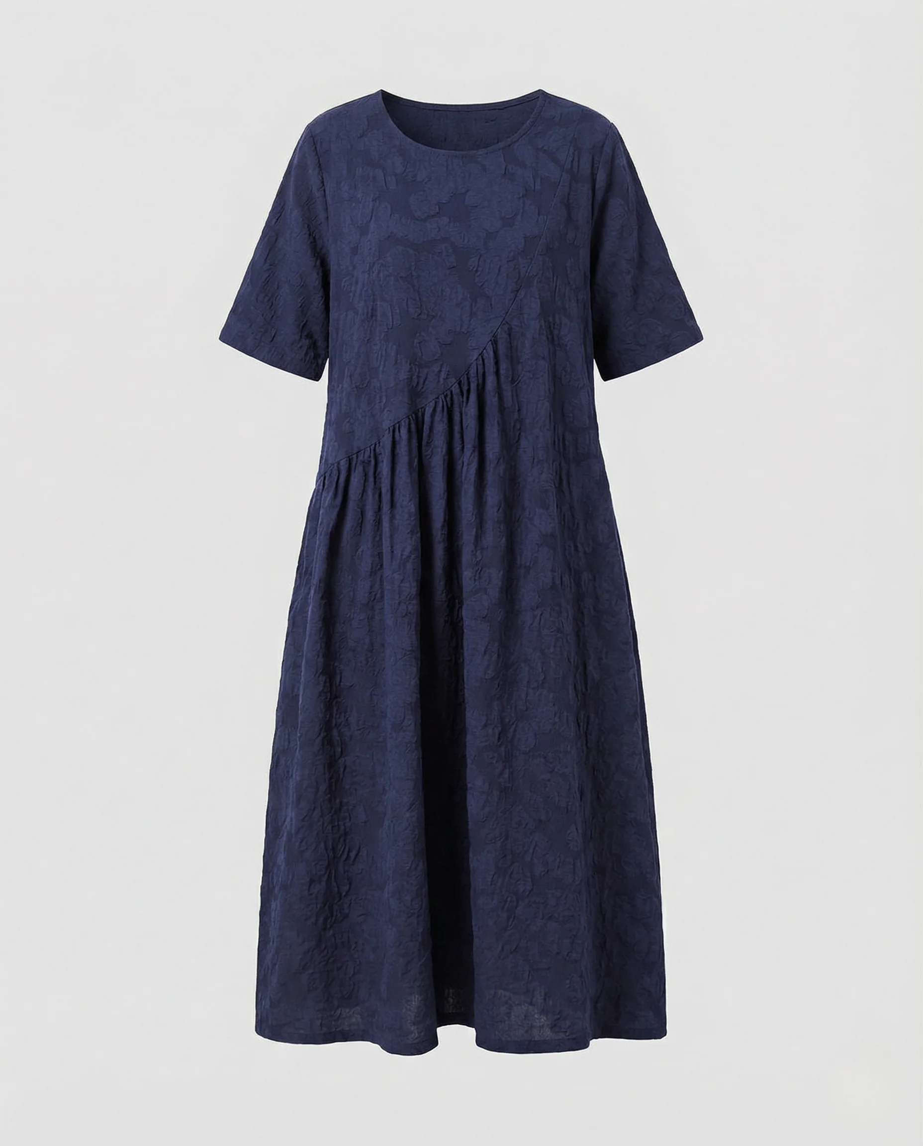 Damen A-Linien Midikleid aus Jacquard mit Taschen - Image 5