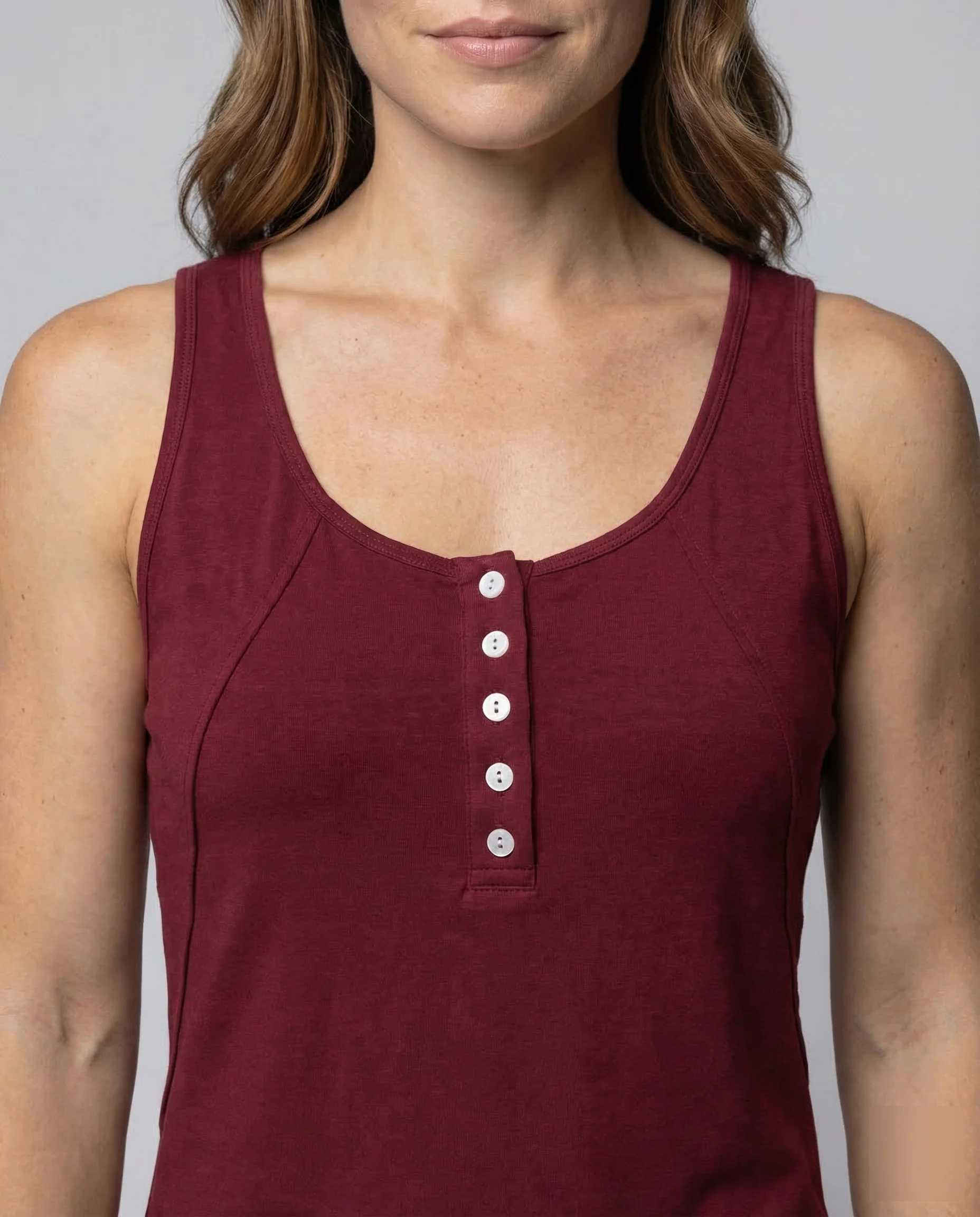Damen Tanktop Jersey Knopfleiste - Image 3