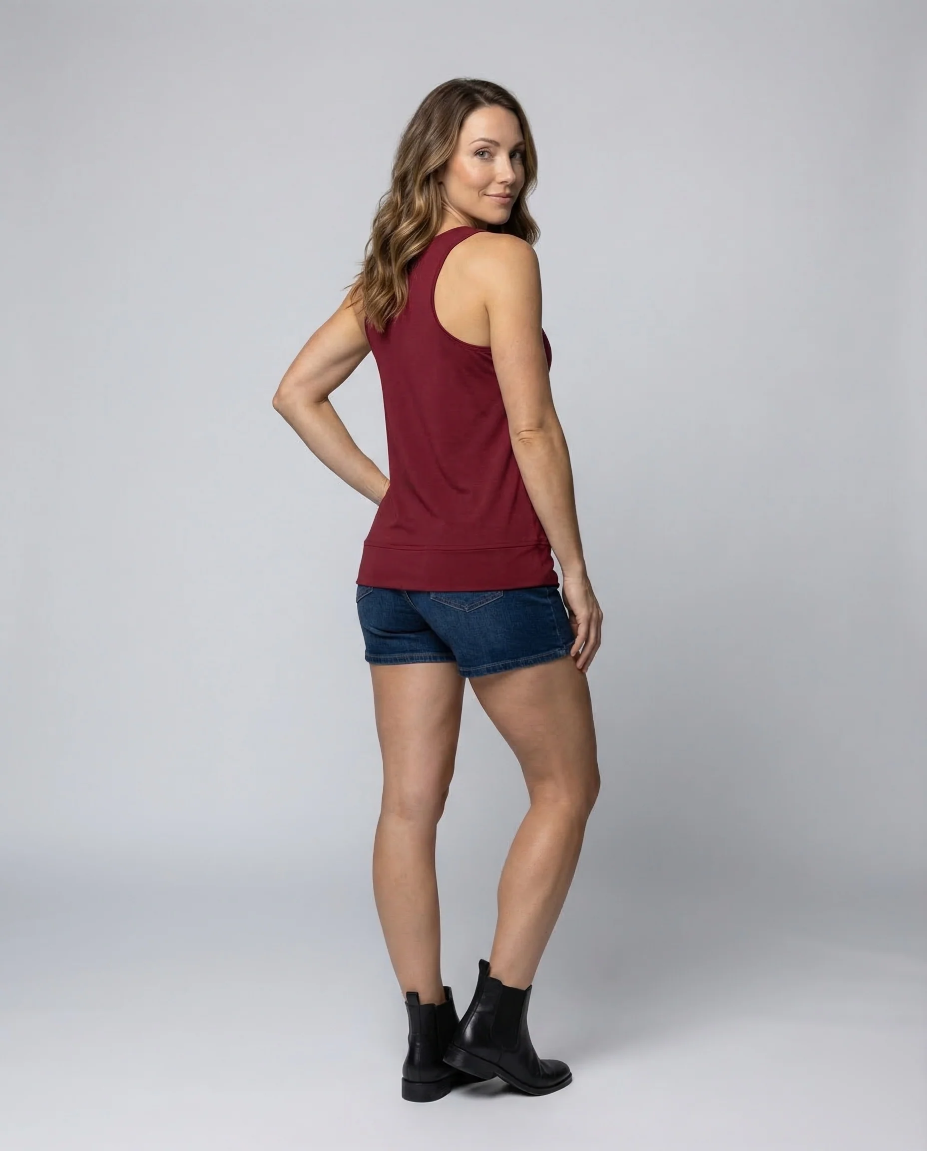 Damen Tanktop Jersey Knopfleiste - Image 4