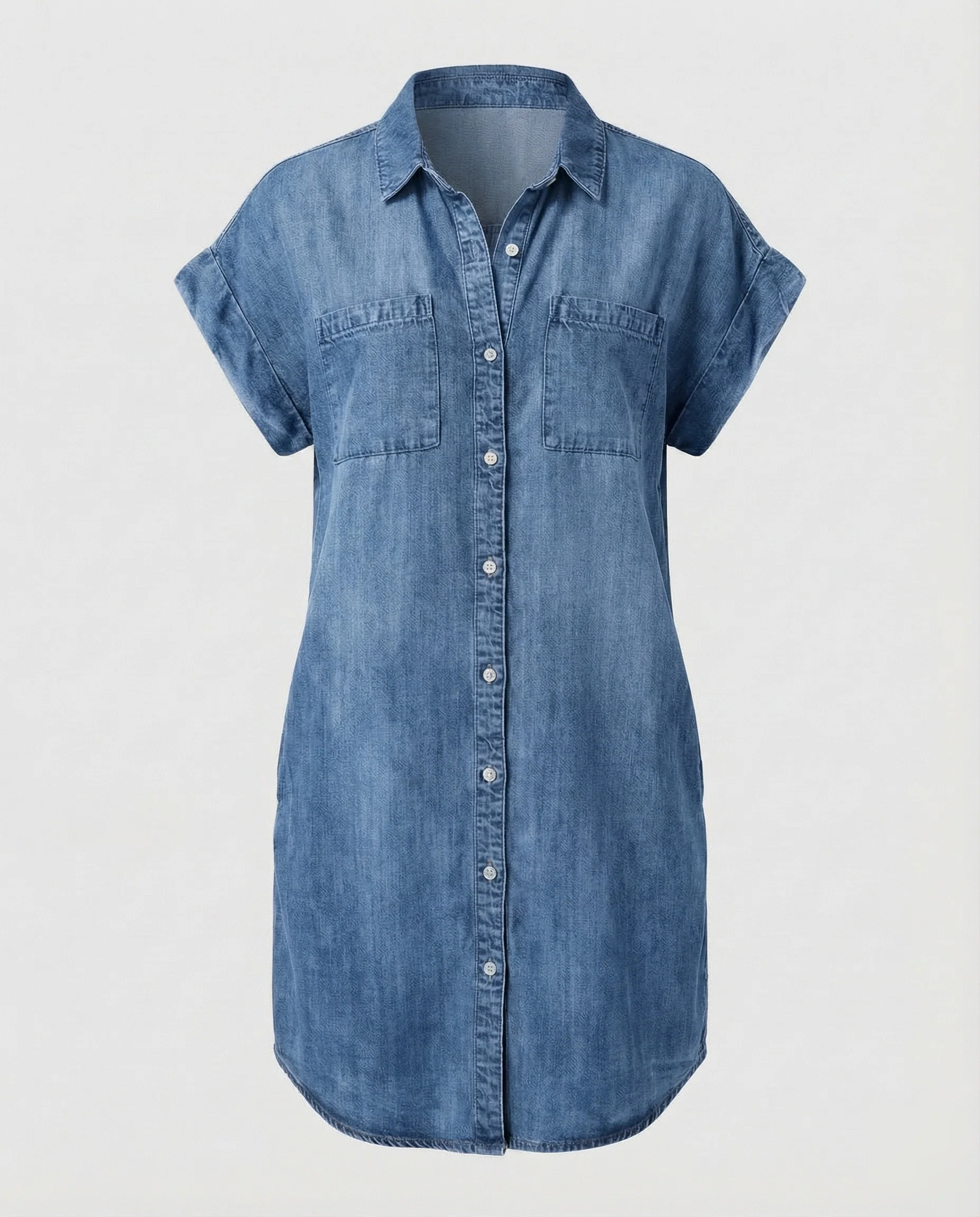 Damen Jeans Hemdblusenkleid - Image 6
