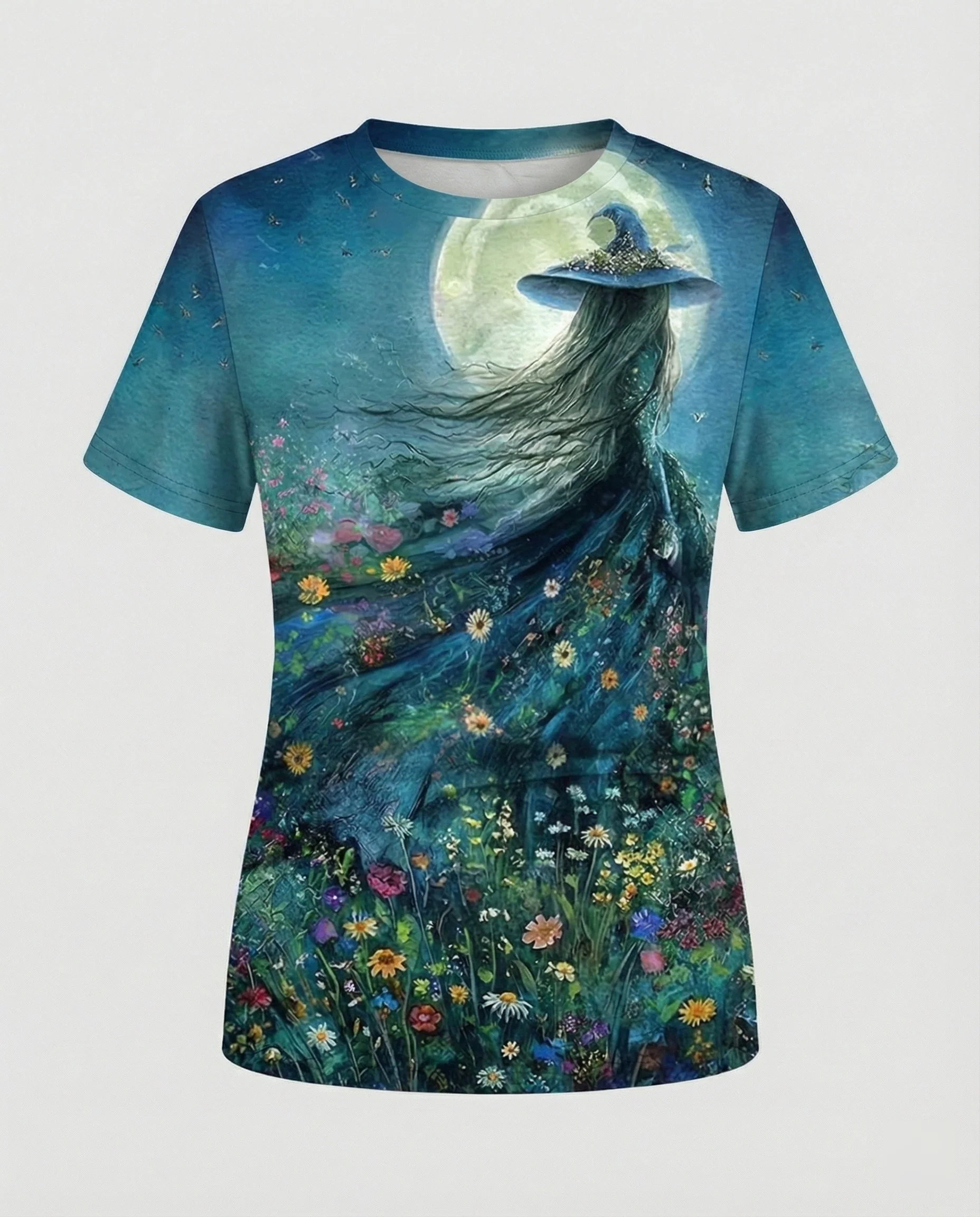 Kurzarmshirt Damen Mit Blumenprint - Image 2