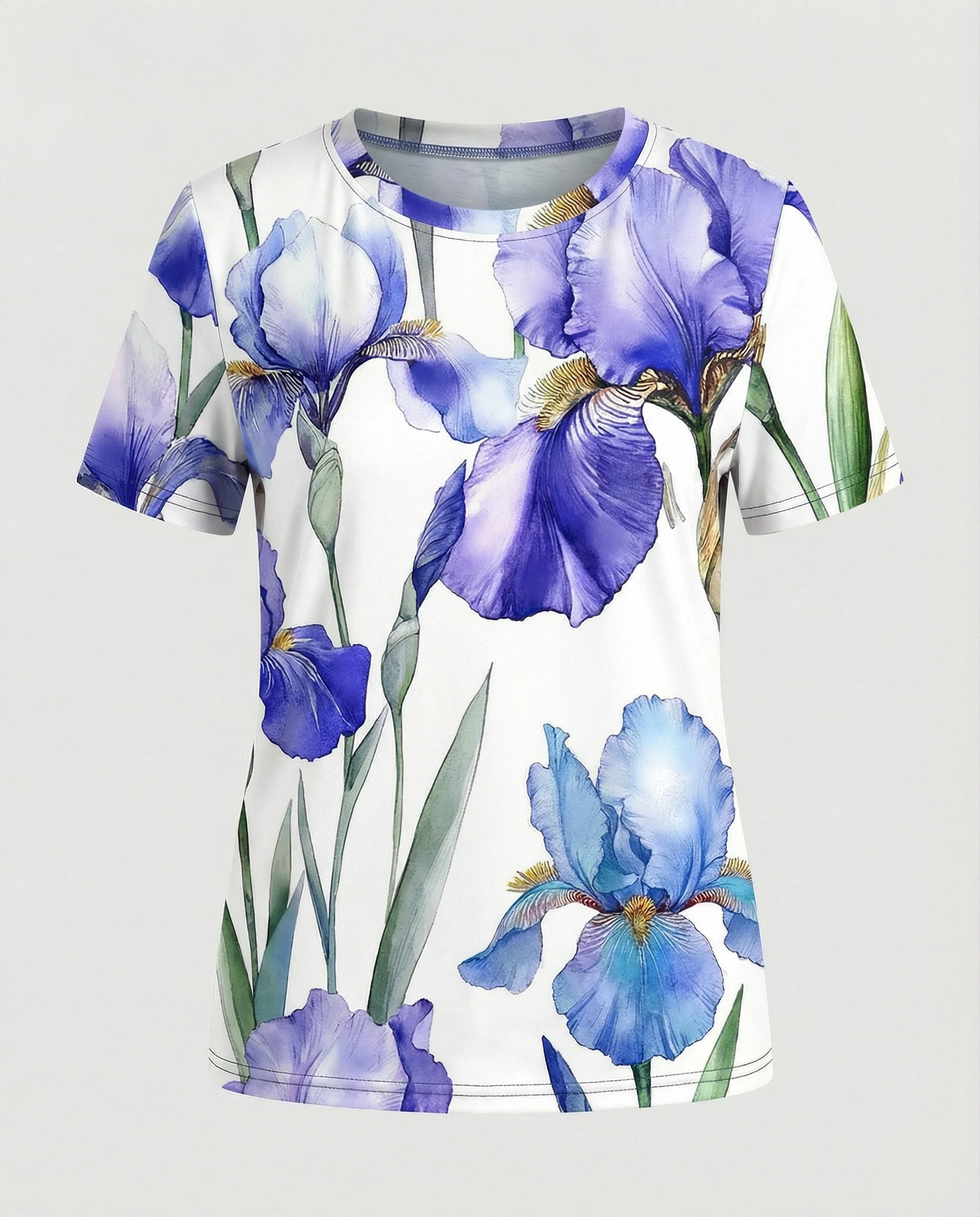 Kurzarmshirt Damen Mit Blumenprint - Image 27