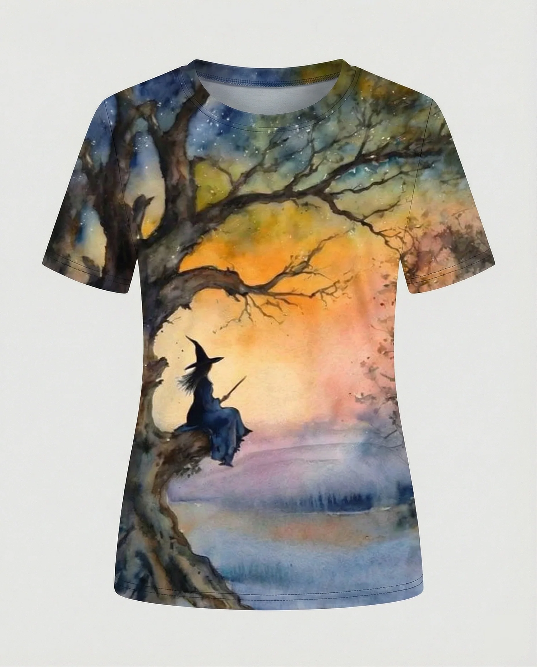 Kurzarmshirt Damen Mit Blumenprint - Image 29
