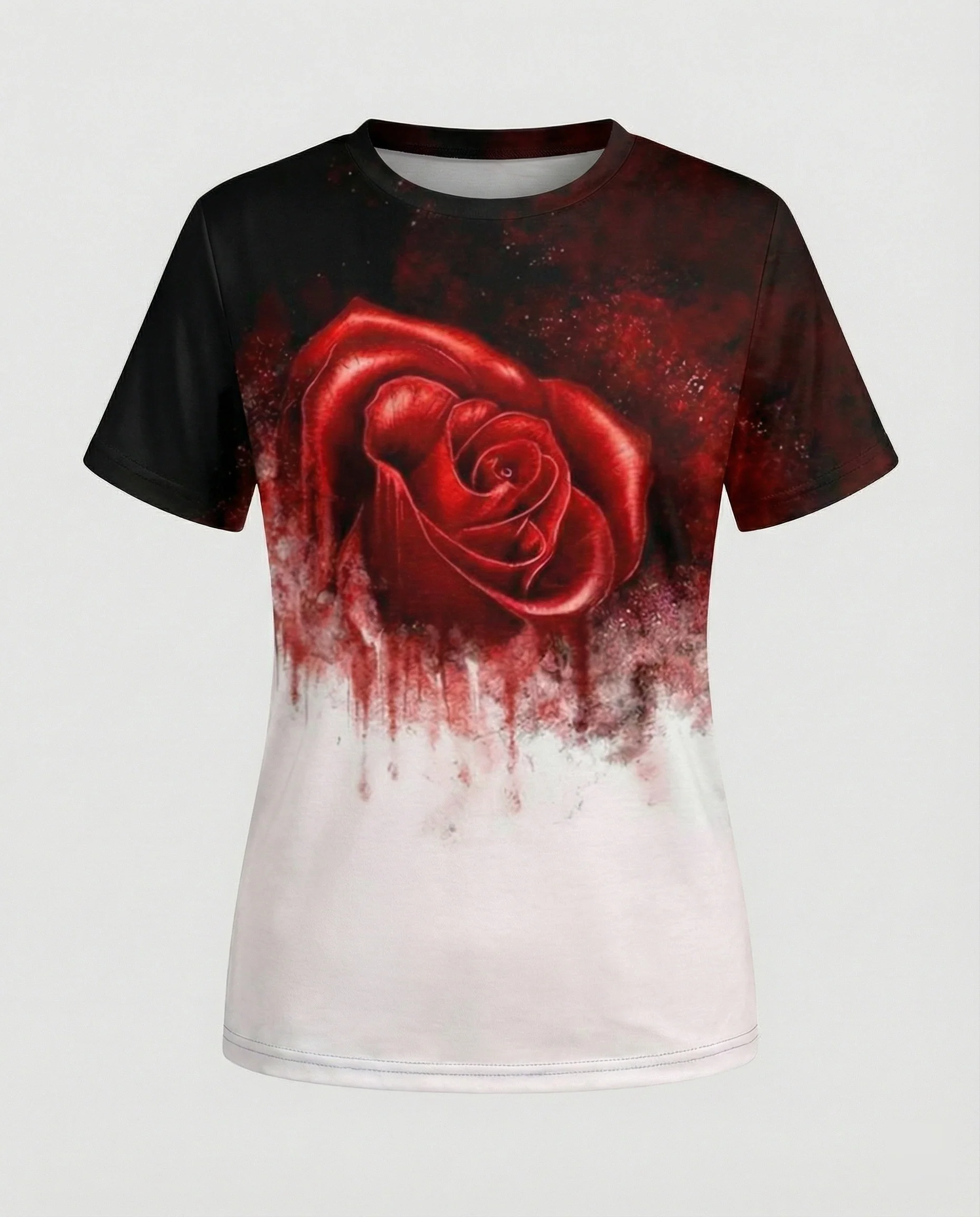 Kurzarmshirt Damen Mit Blumenprint - Image 3