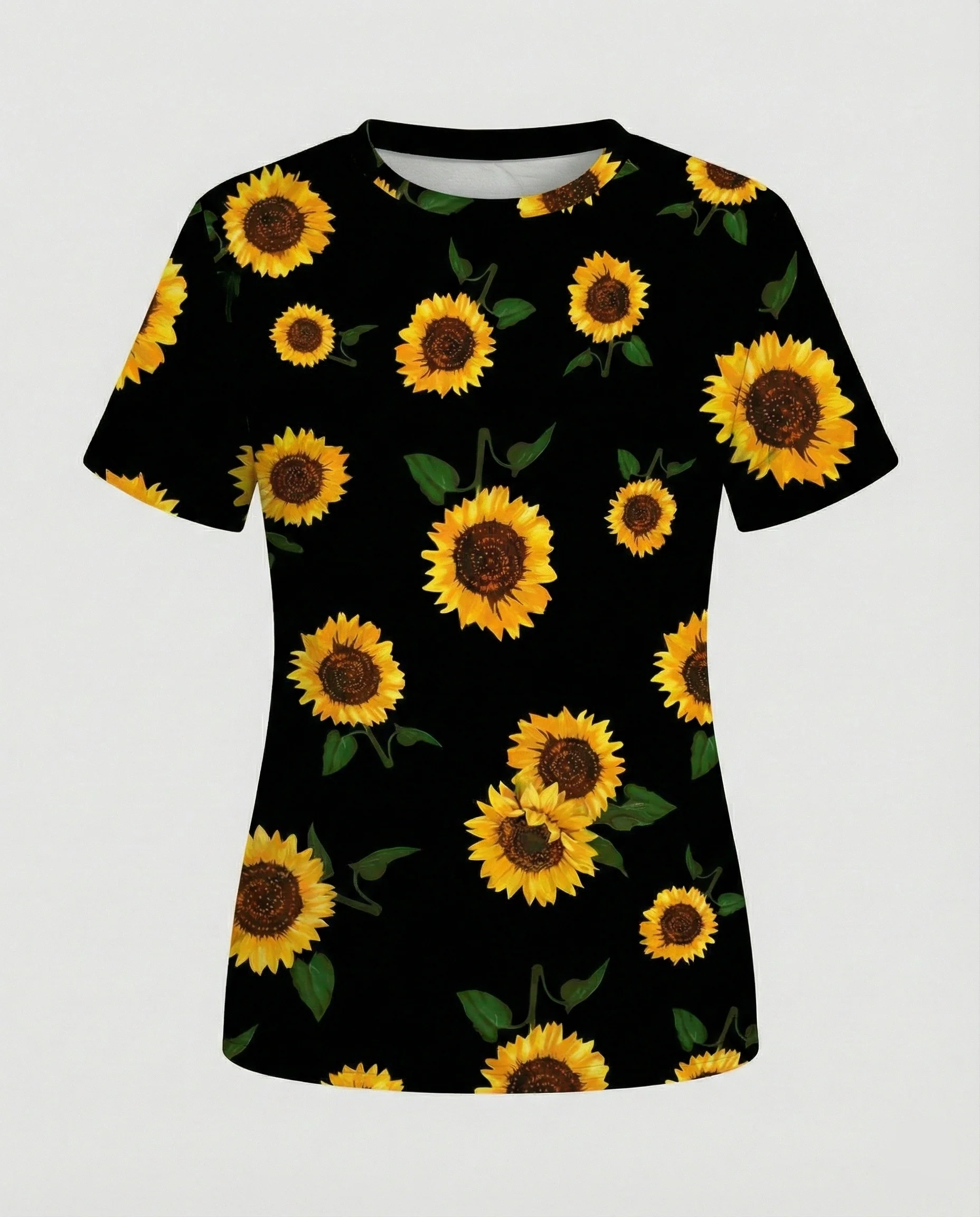 Kurzarmshirt Damen Mit Blumenprint - Image 8