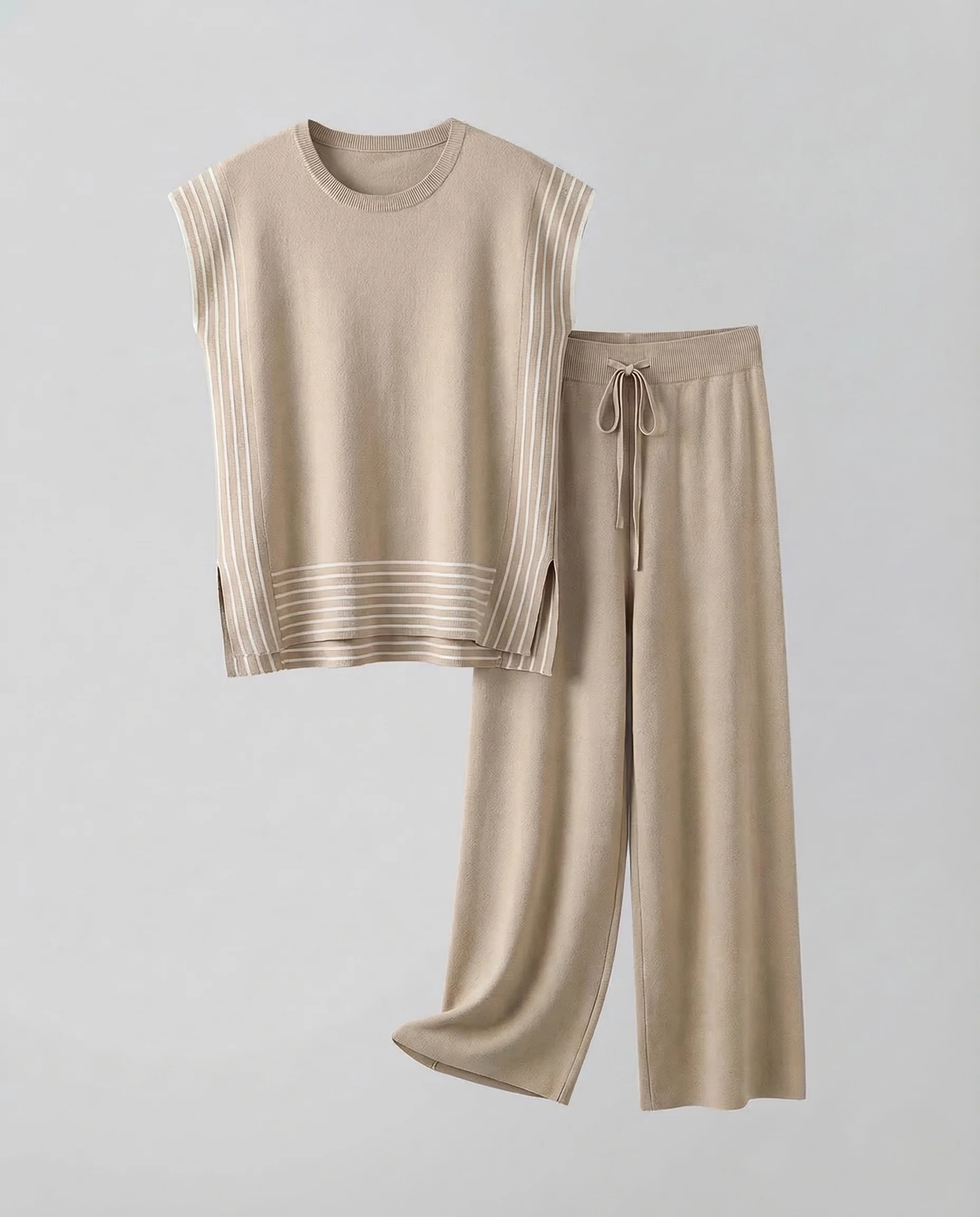 Damen Strick Set Top Culotte Hose - Image 5