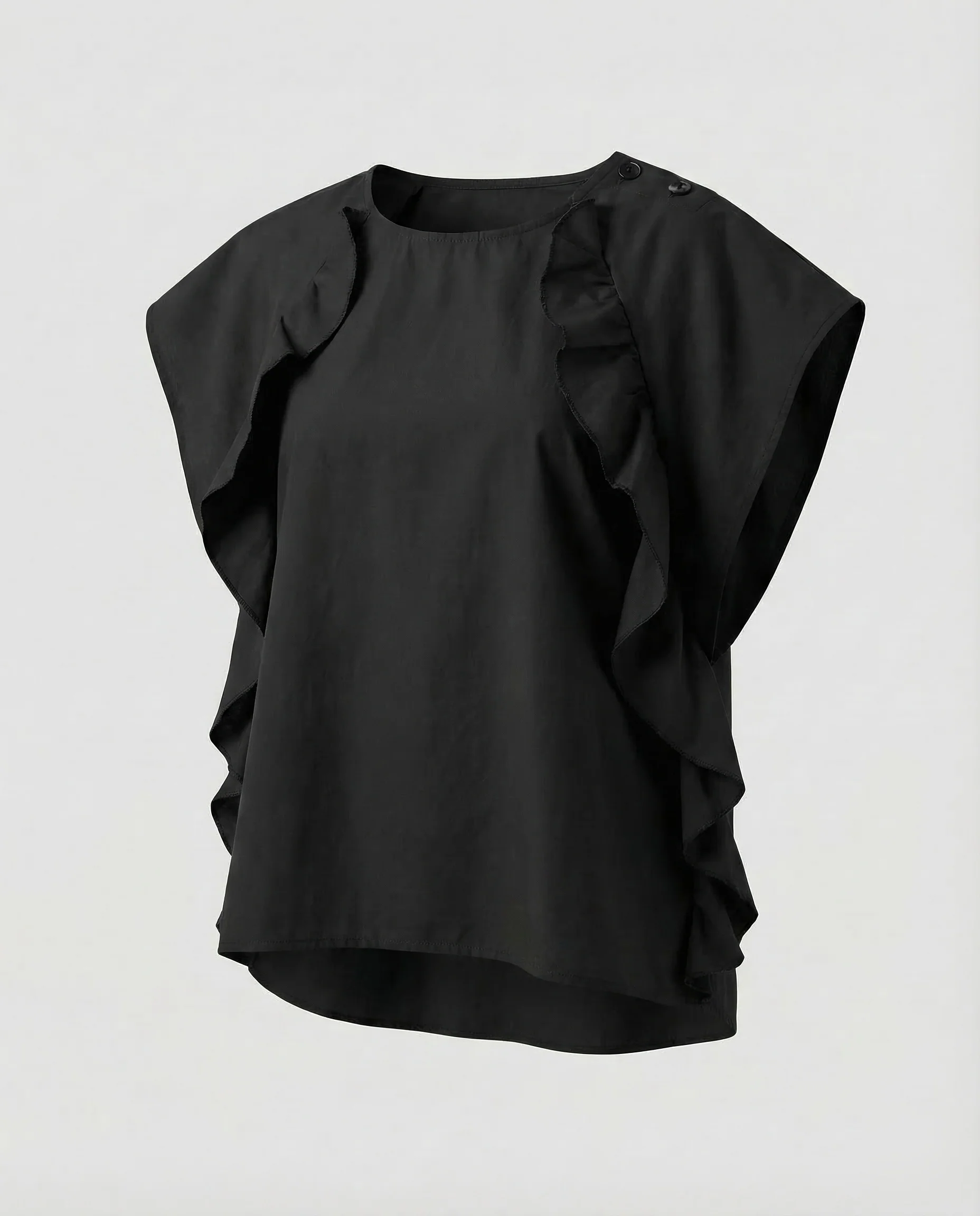 Damen Rüschen Top Flügelärmel - Image 6