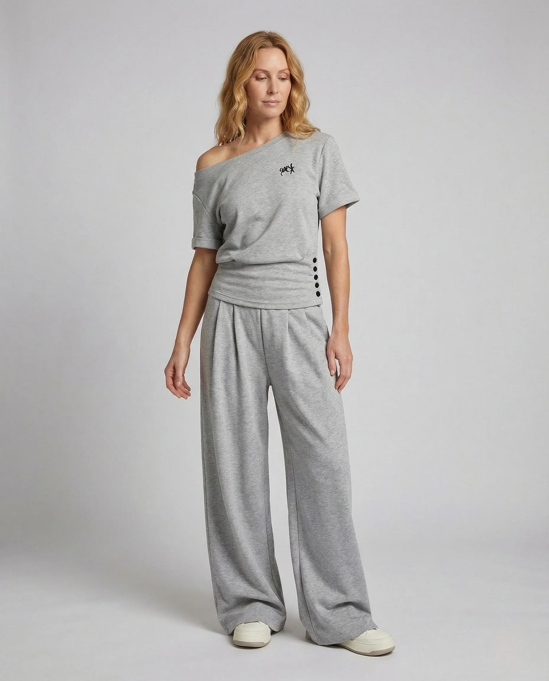 Damen Sweatset mit Palazzo Jogginghose