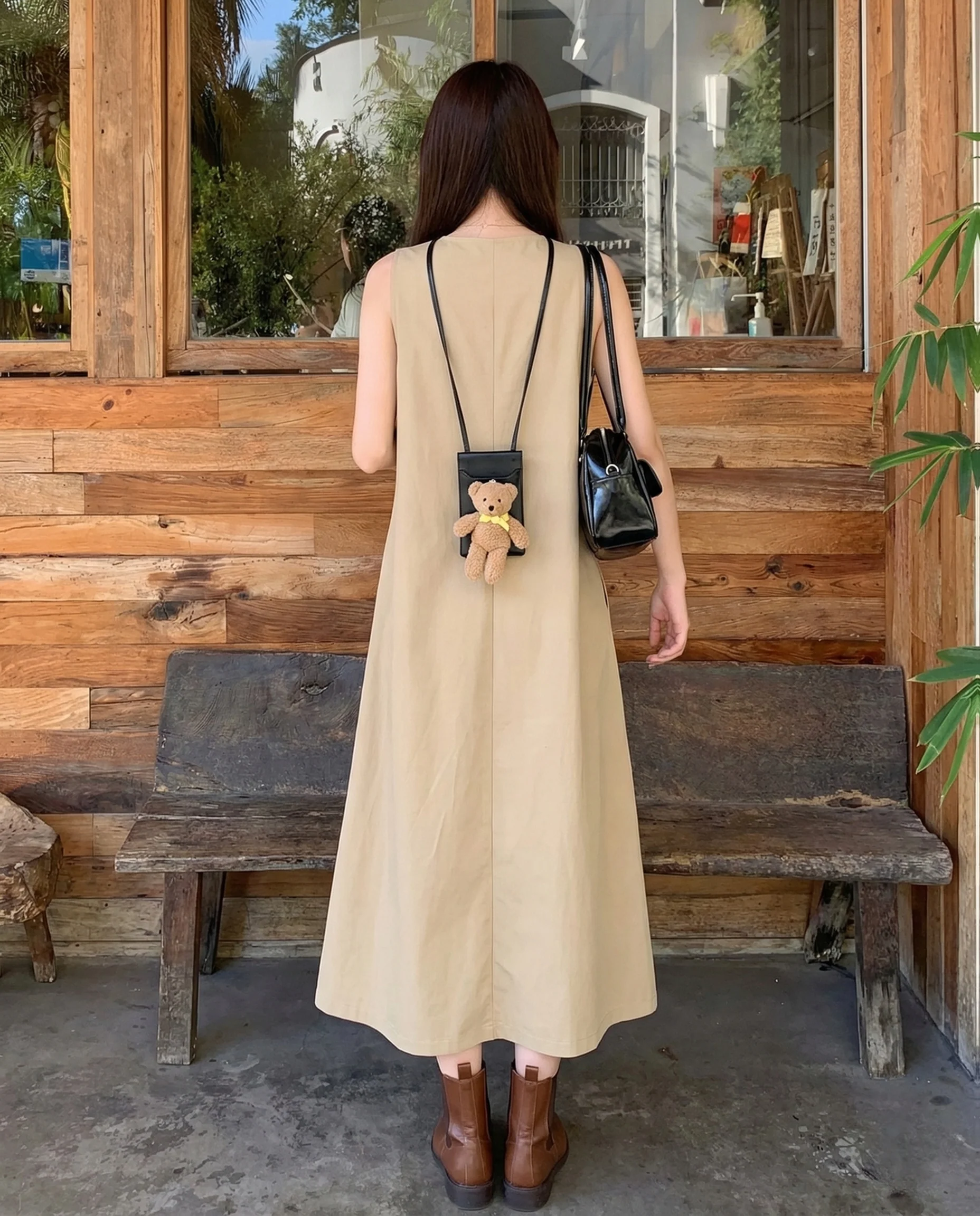 Damen Oversize Swing Kleid mit Taschen - Image 4
