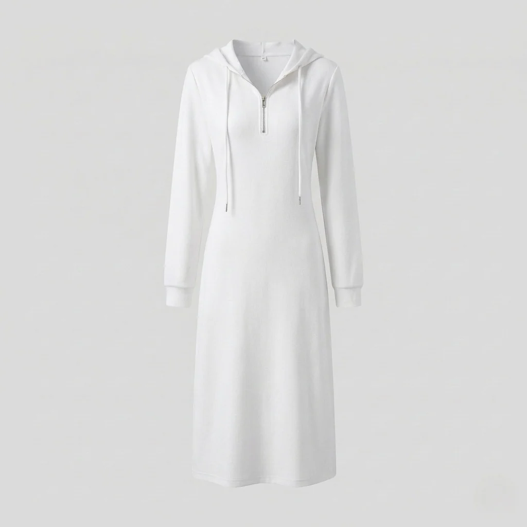 Damen Jersey Midikleid mit Langarm - Image 5
