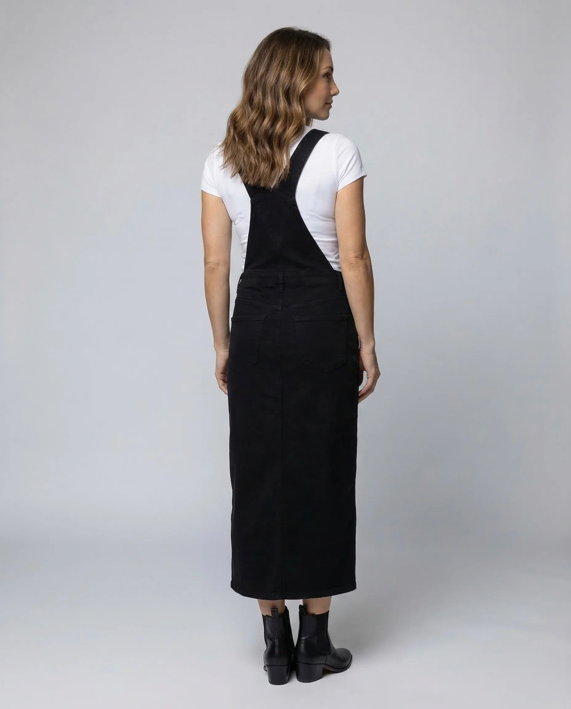 Damen Jeans Latzkleid Midi - Image 4