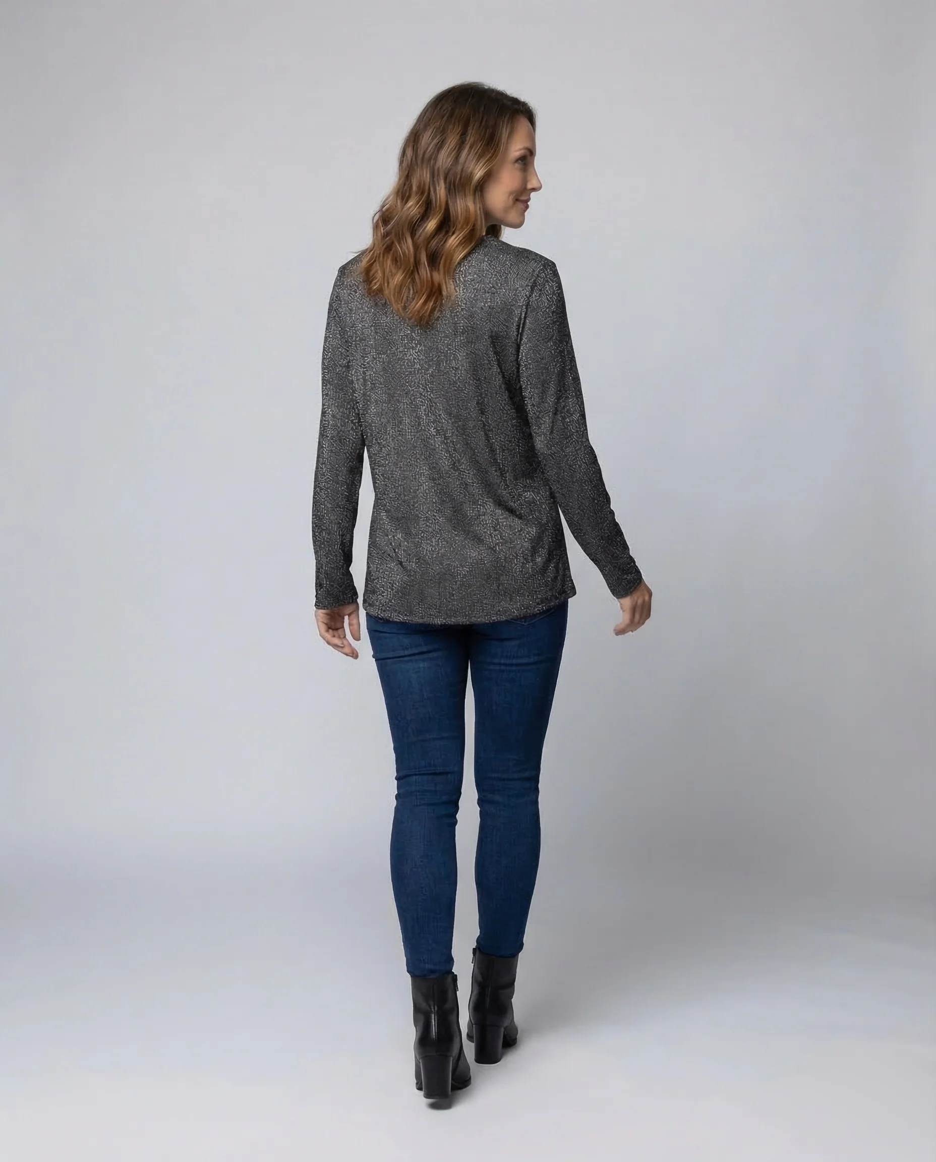 Damen Feinstrick Pullover V Ausschnitt - Image 3