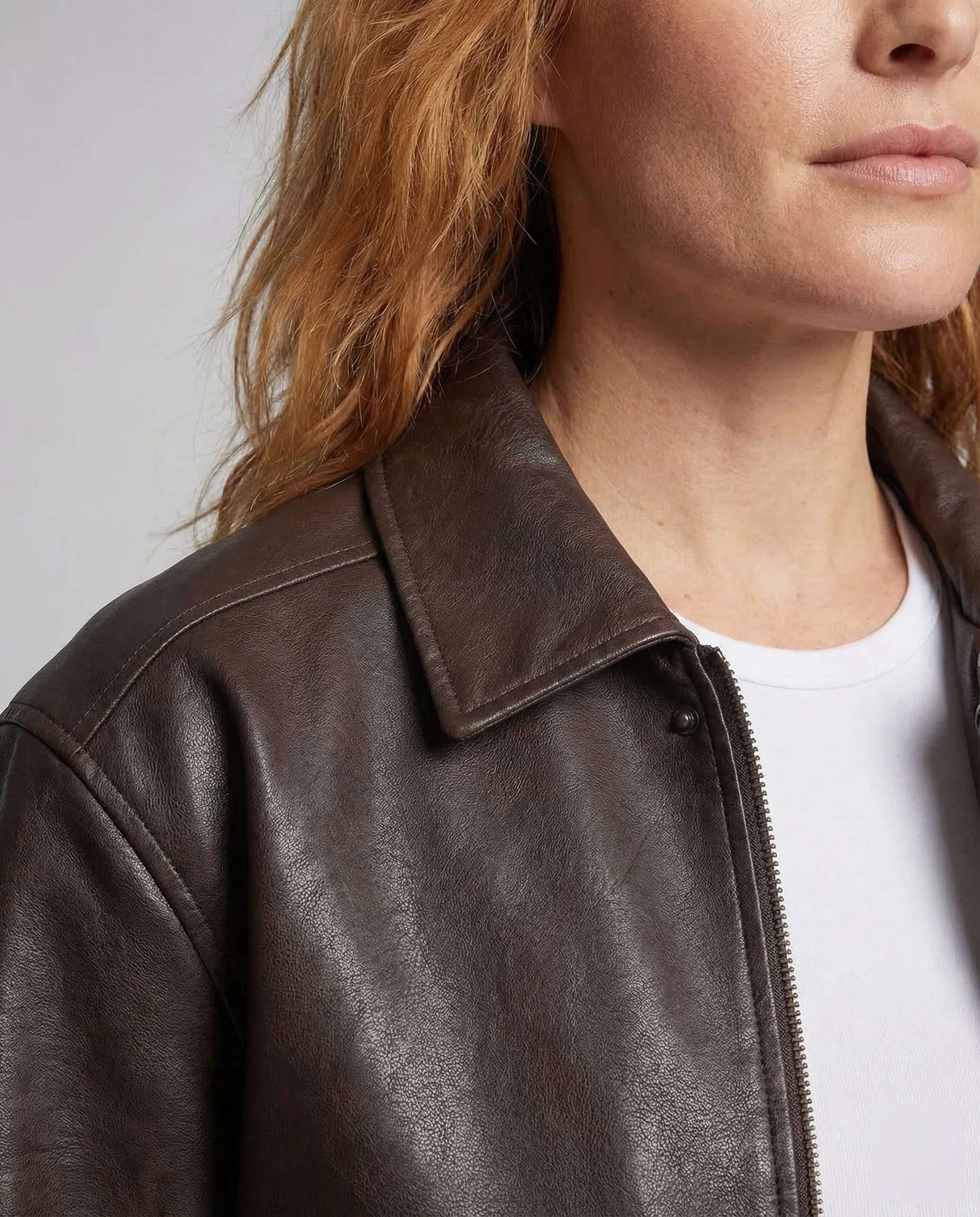 Damen Lederblouson Oversize - Image 3