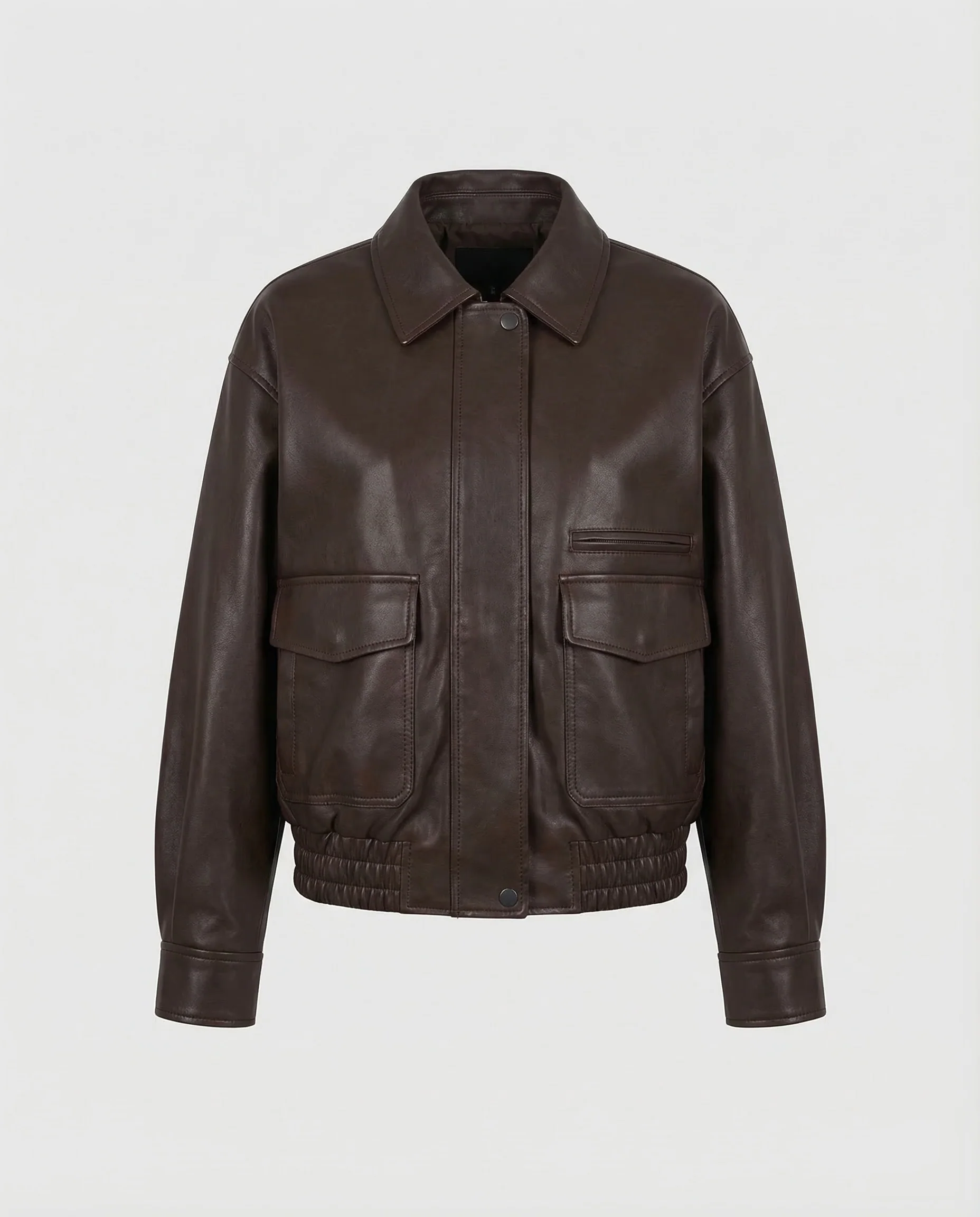 Damen Lederblouson Oversize - Image 5