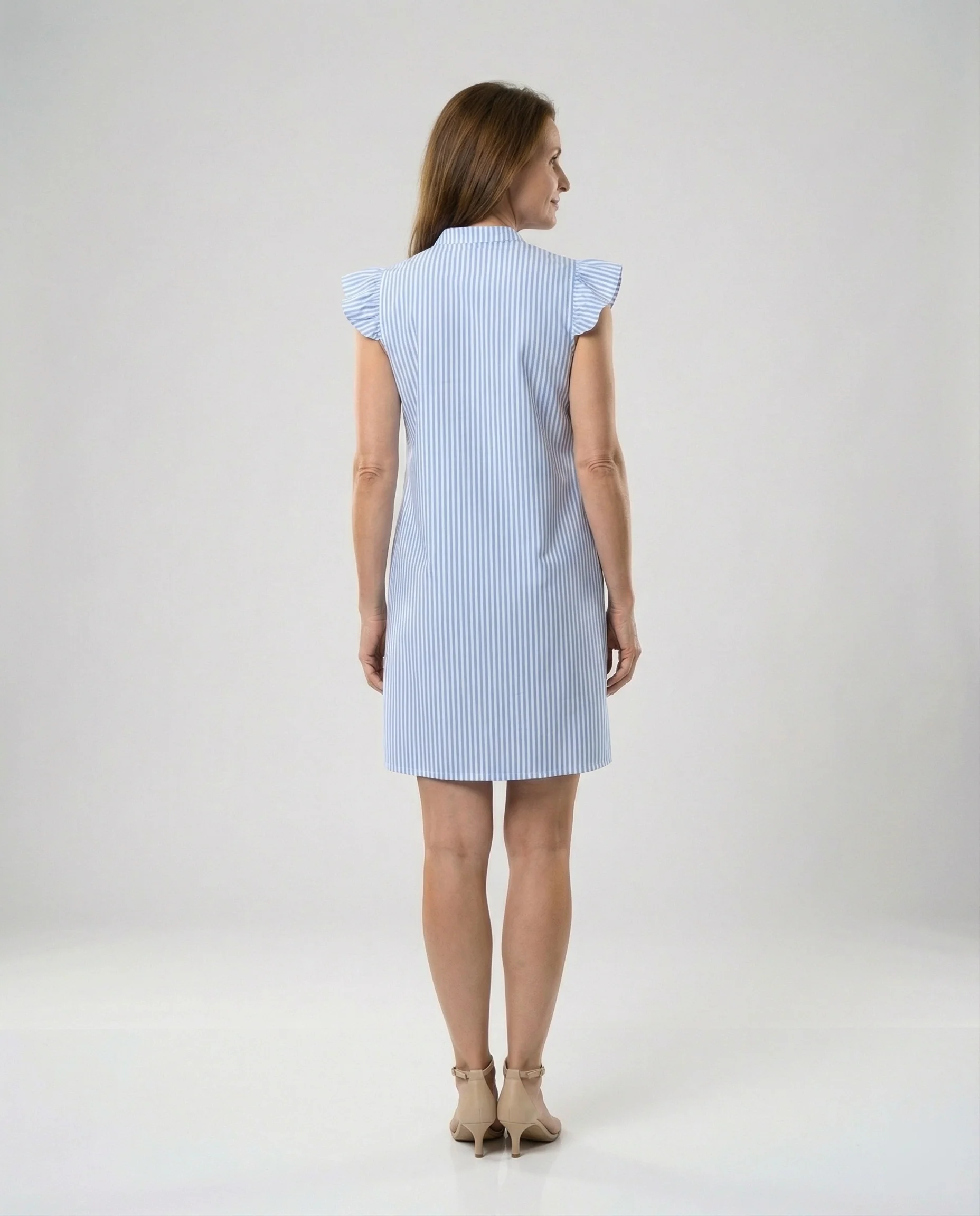 A-Linien Kleid Mit Rüschenärmeln Damen - Image 2