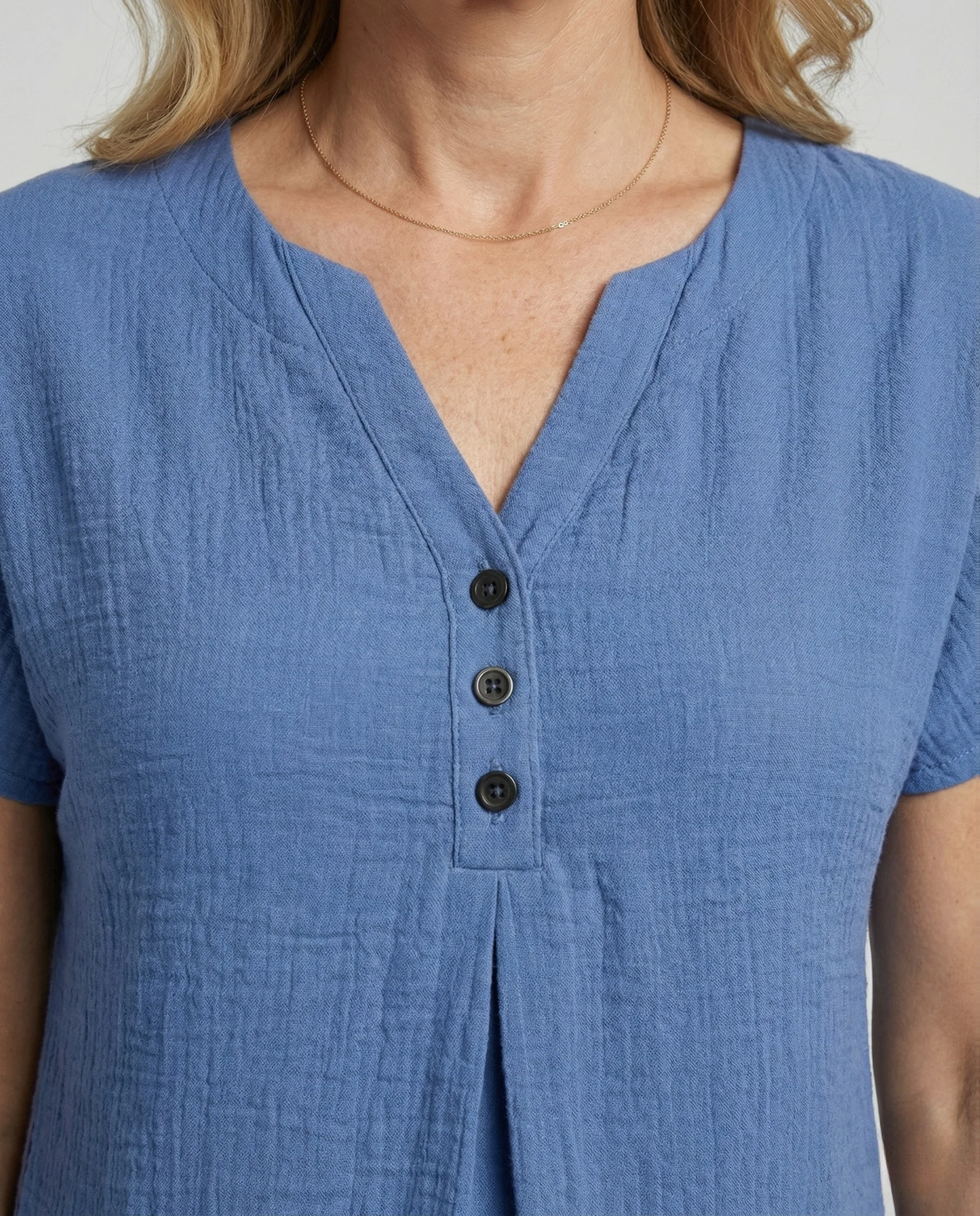 Damen Freizeitkleid Kurz V-Ausschnitt - Image 3