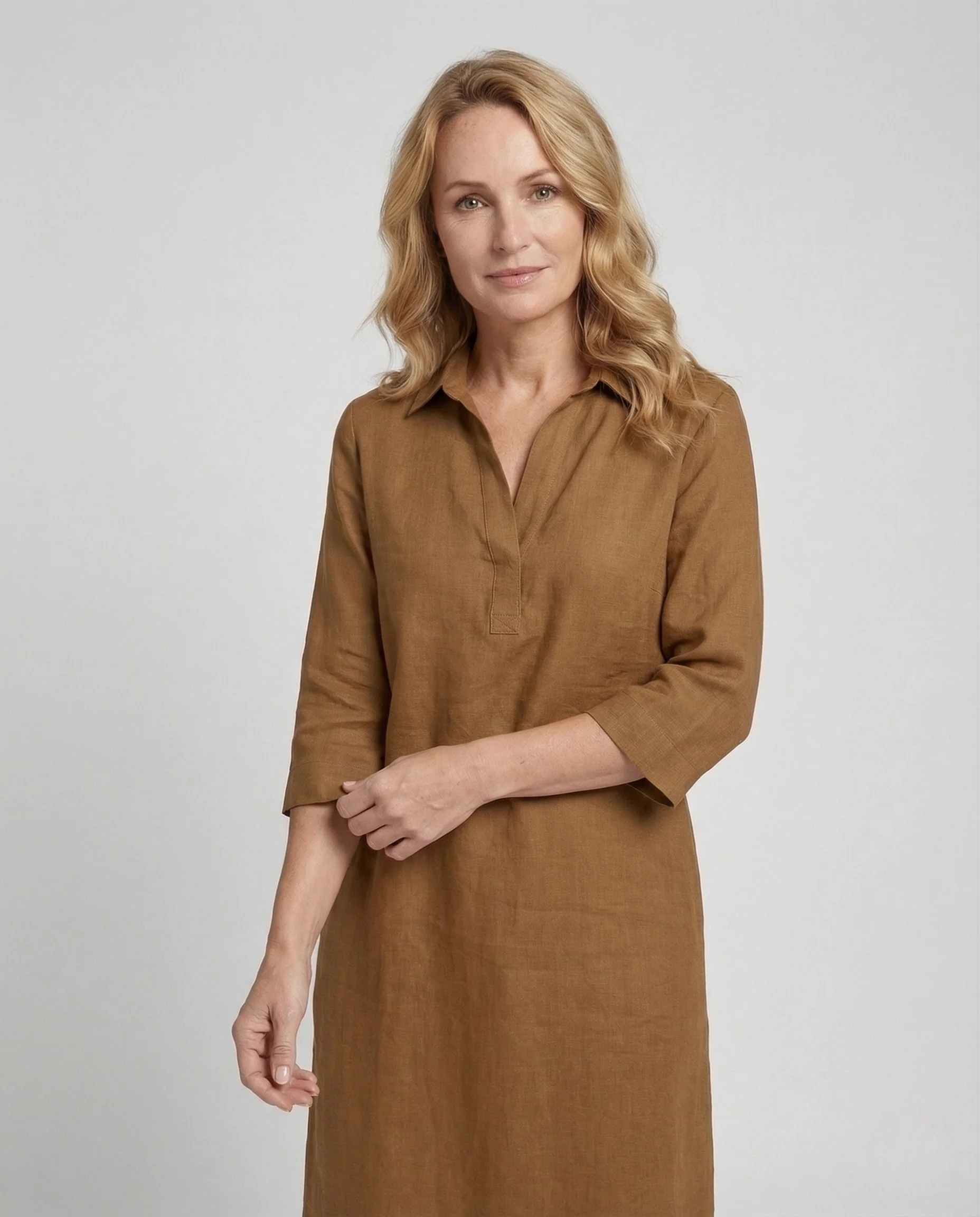 Damen Maxikleid Leinen Sommer - Image 2