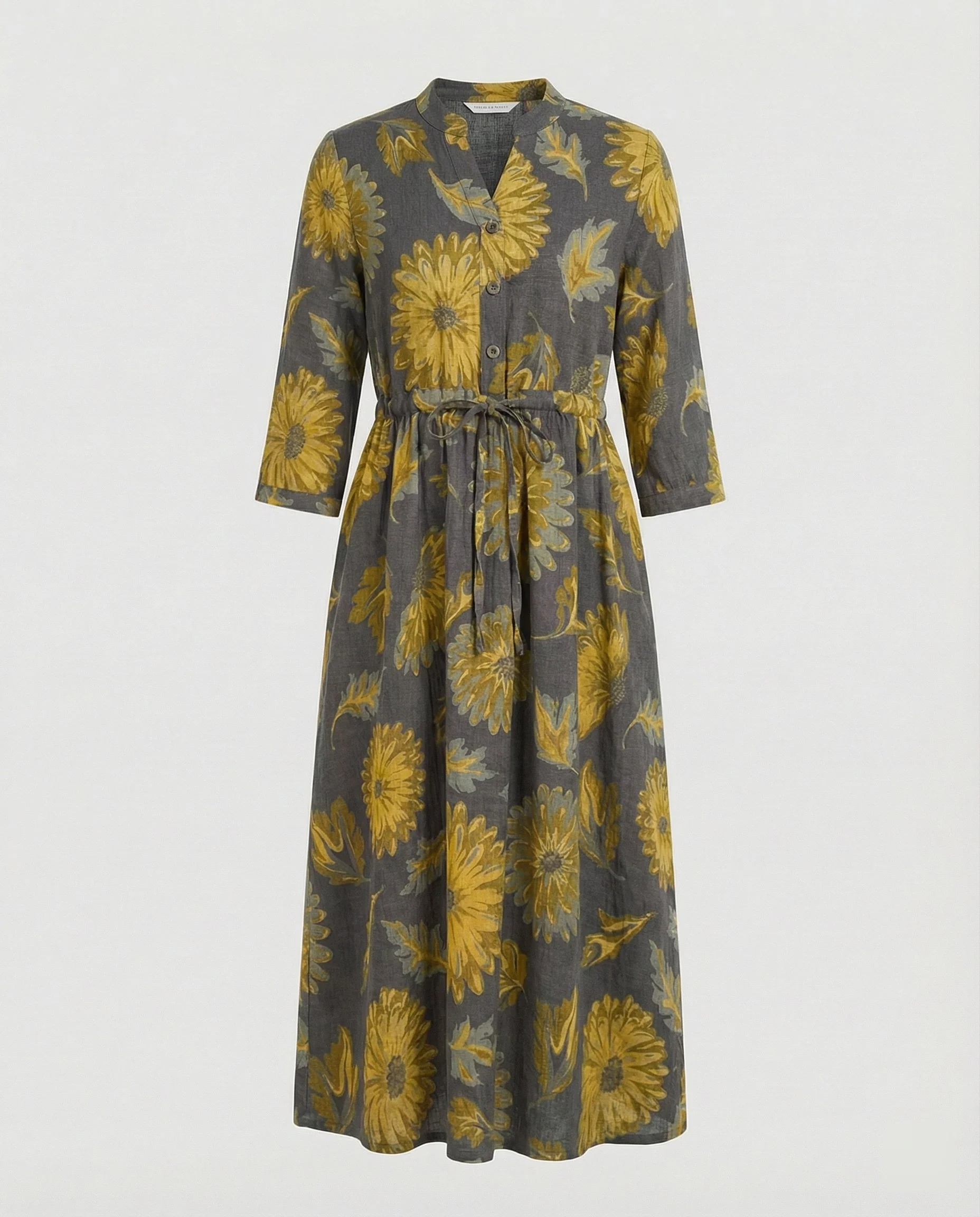 Maxikleid Damen Lässig mit Tunnelzug - Image 12