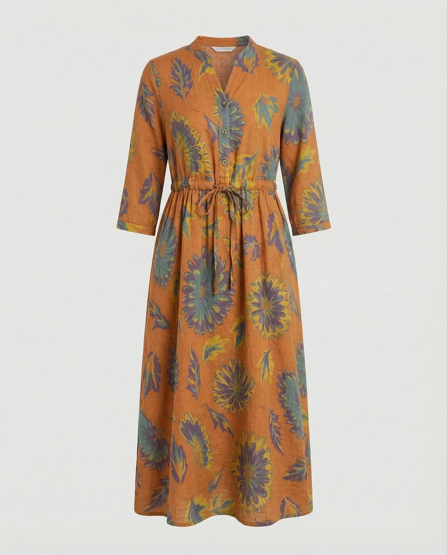 Maxikleid Damen Lässig mit Tunnelzug - Image 8