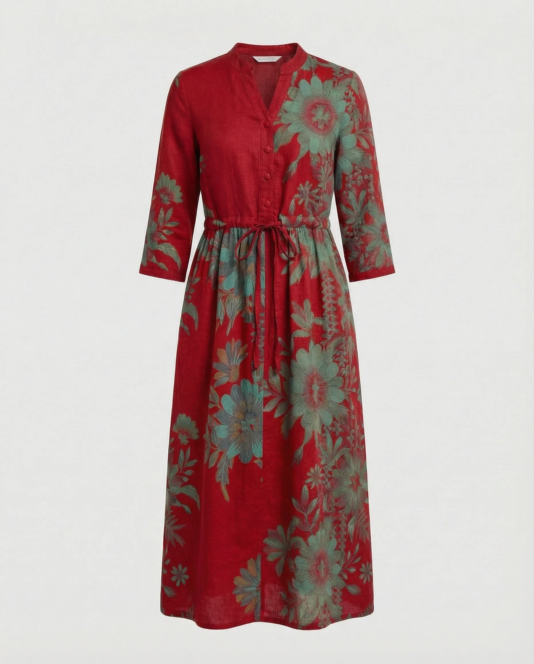 Maxikleid Damen Lässig mit Tunnelzug - Image 9