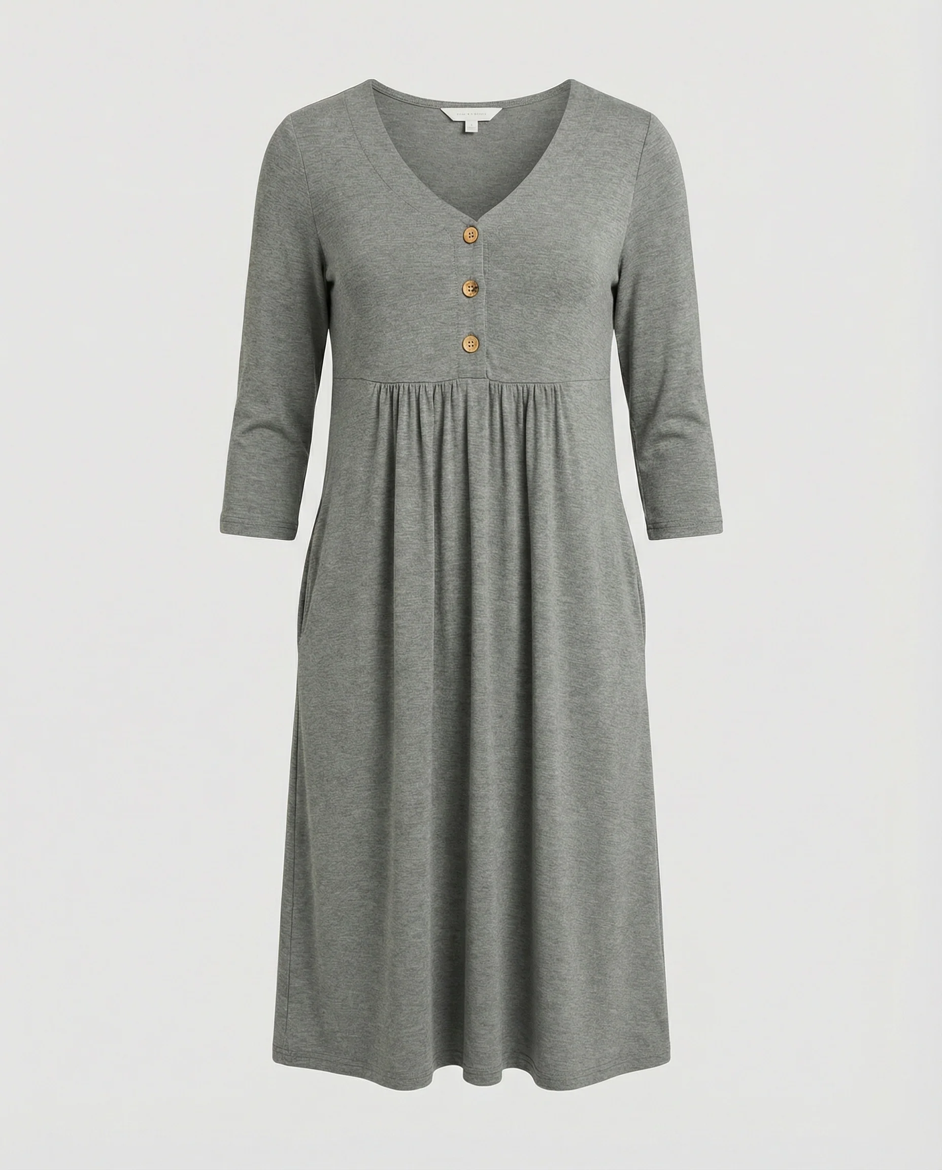 Damen Midikleid Empire V-Ausschnitt - Image 5
