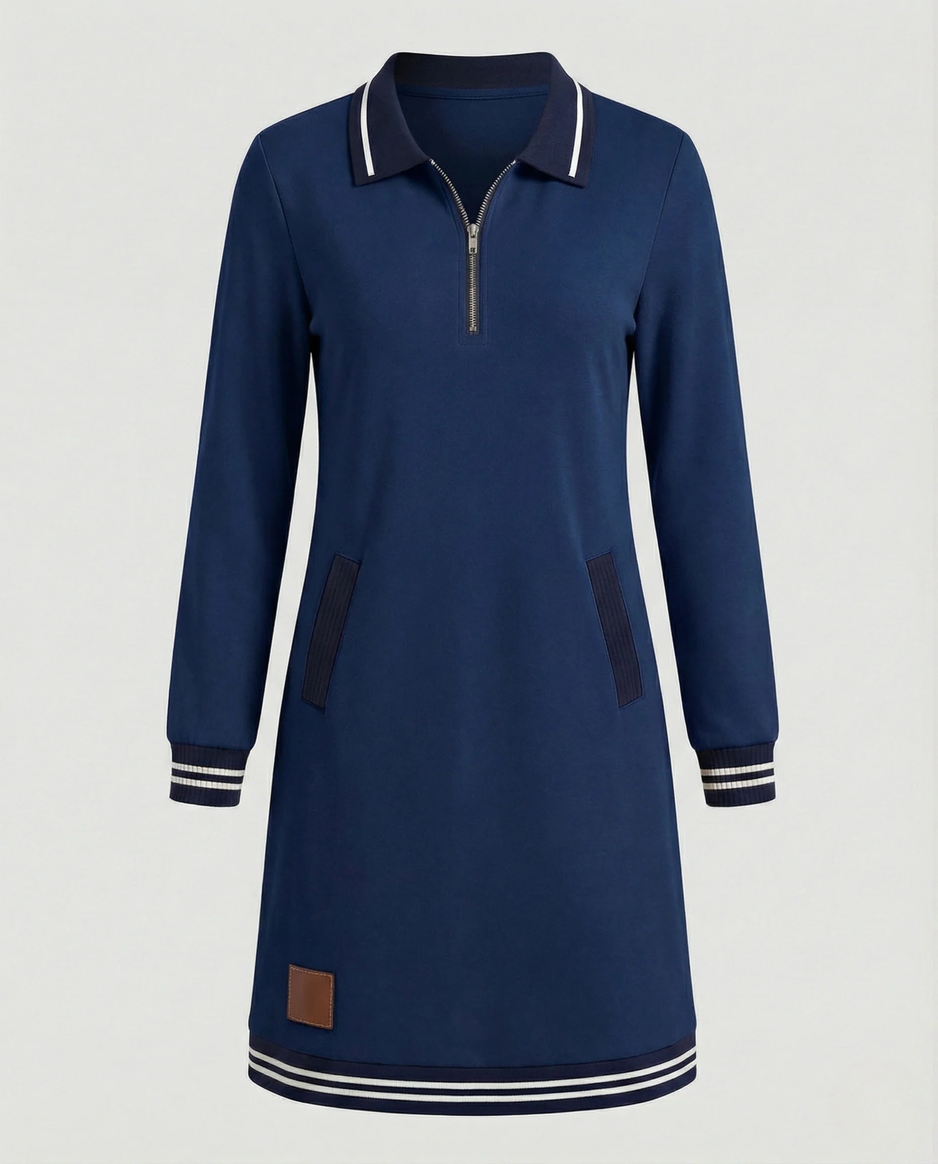 Damen Polokleid mit Reißverschluss und Taschen - Image 10