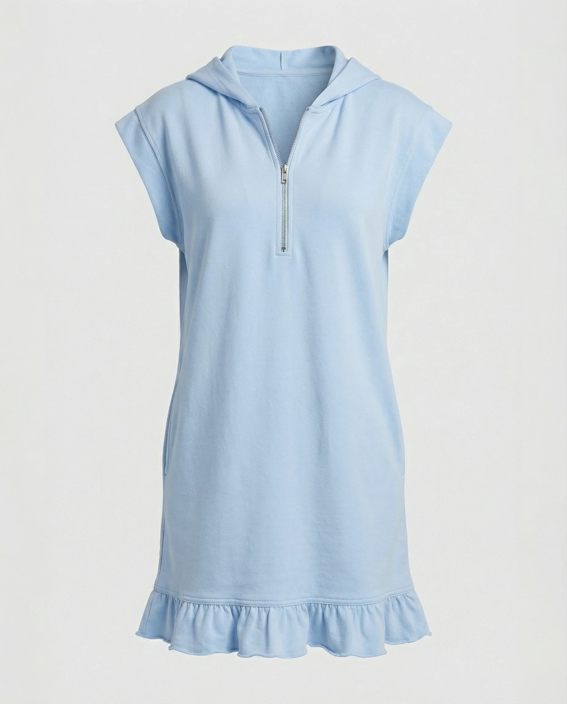 Damen Hemdkleid Midi mit Reißverschluss - Image 5