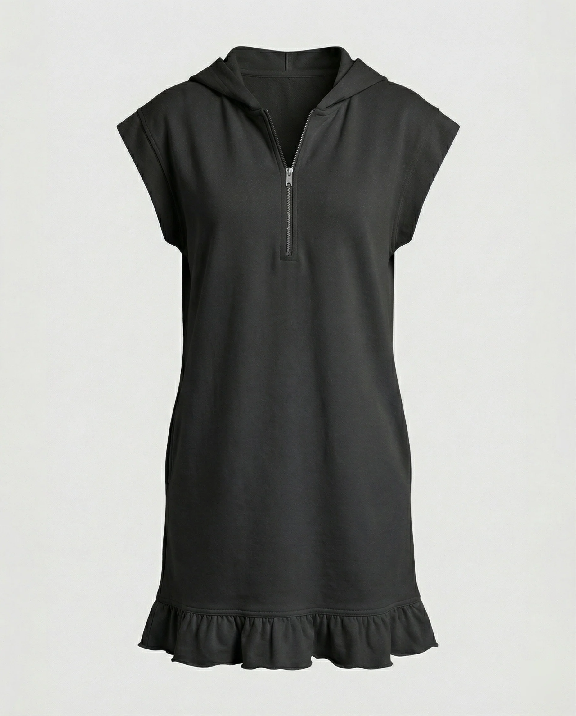 Damen Hemdkleid Midi mit Reißverschluss - Image 6