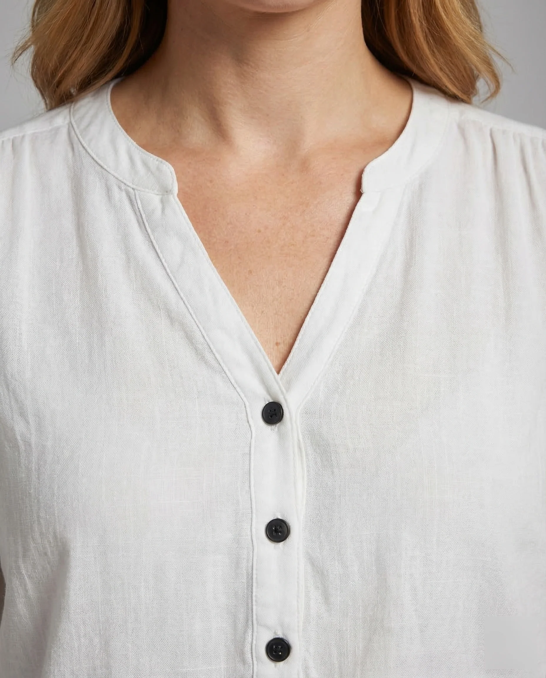 Damen V Ausschnitt Bluse Struktur - Image 3