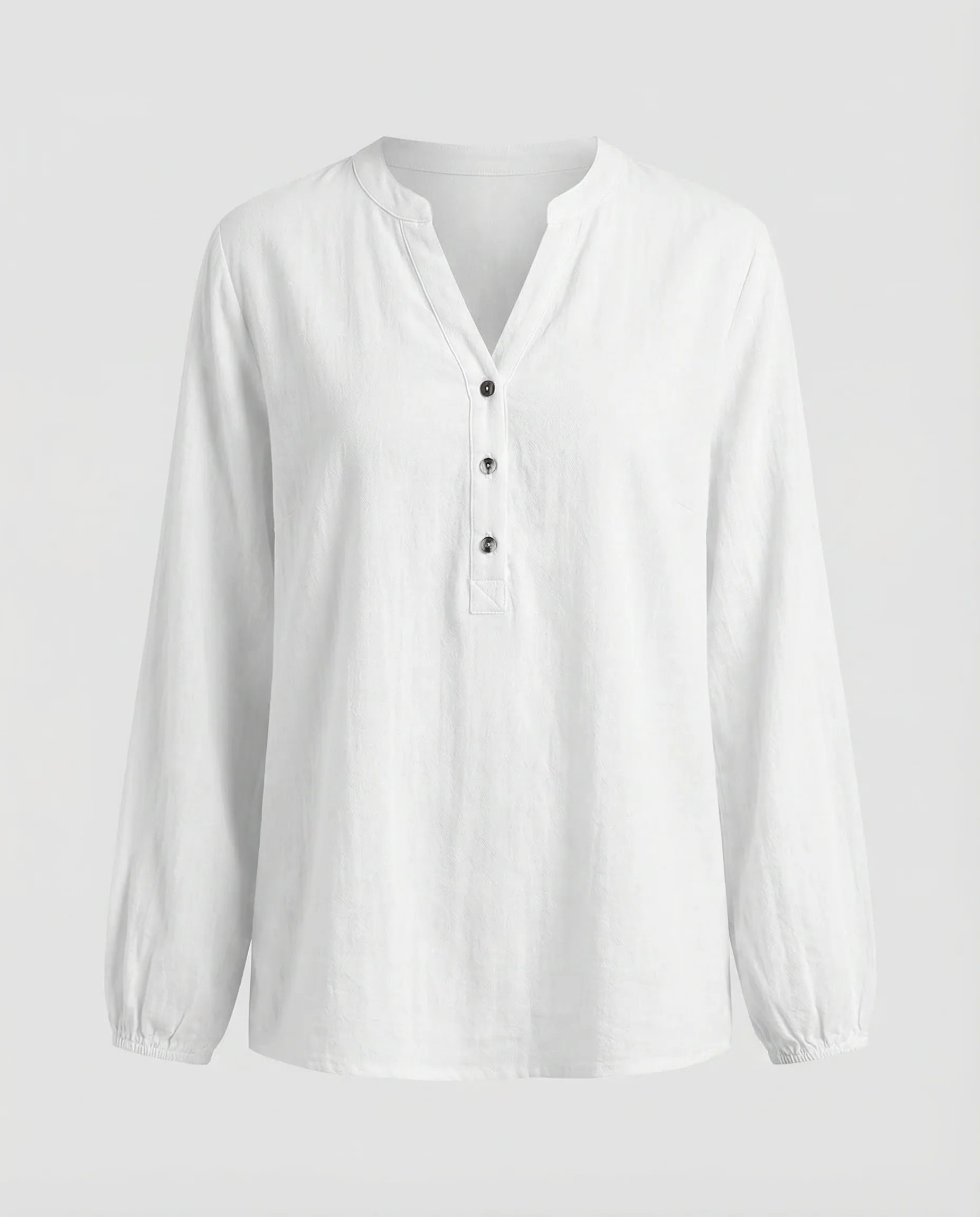 Damen V Ausschnitt Bluse Struktur - Image 5