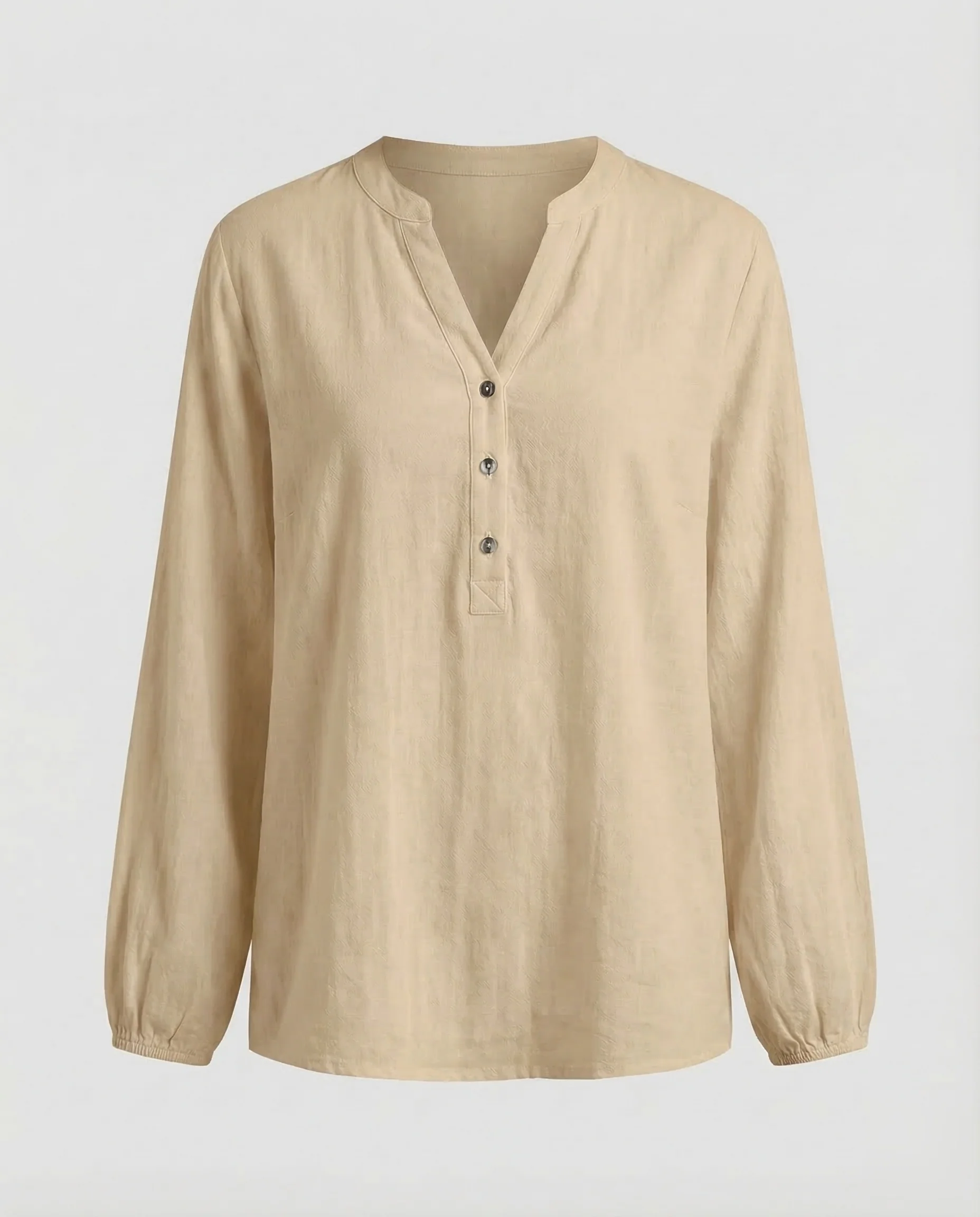 Damen V Ausschnitt Bluse Struktur - Image 6