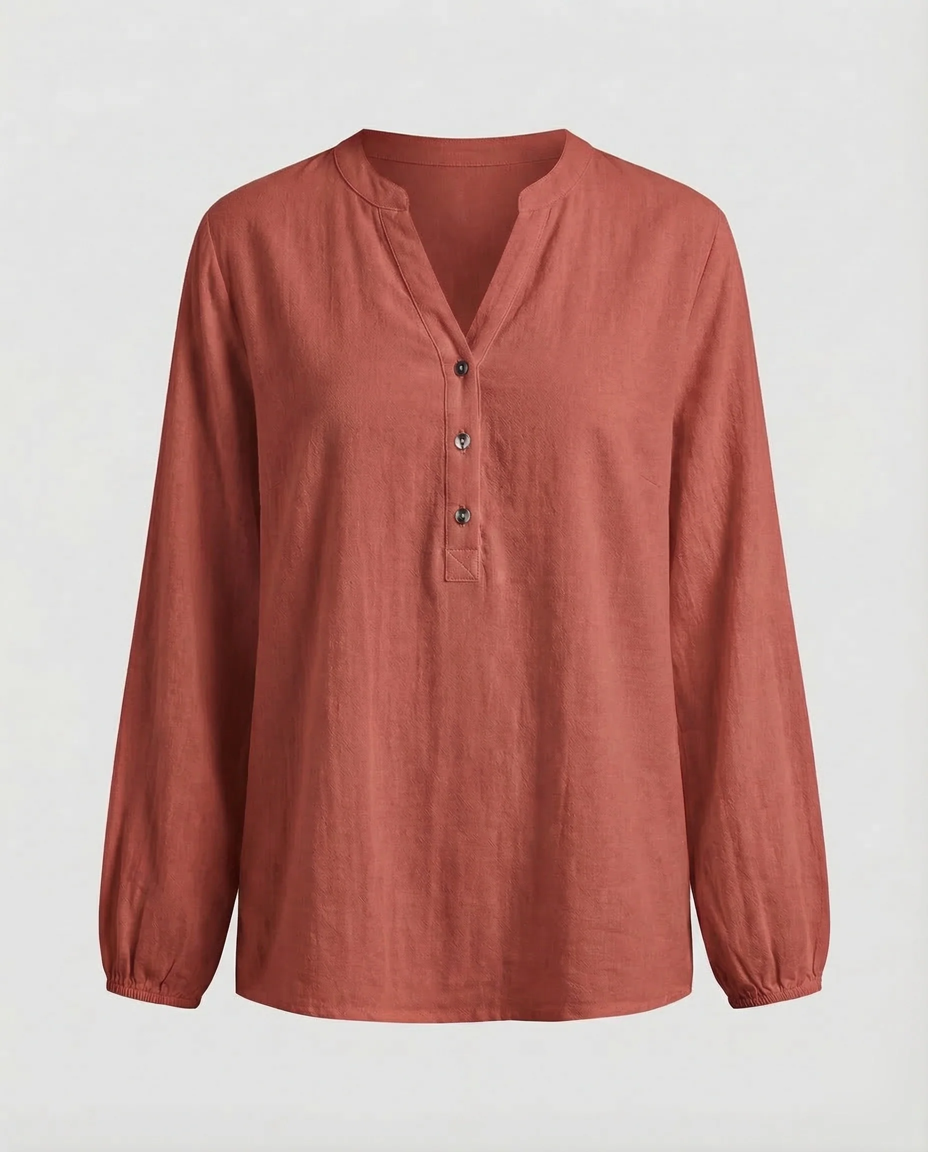 Damen V Ausschnitt Bluse Struktur - Image 7
