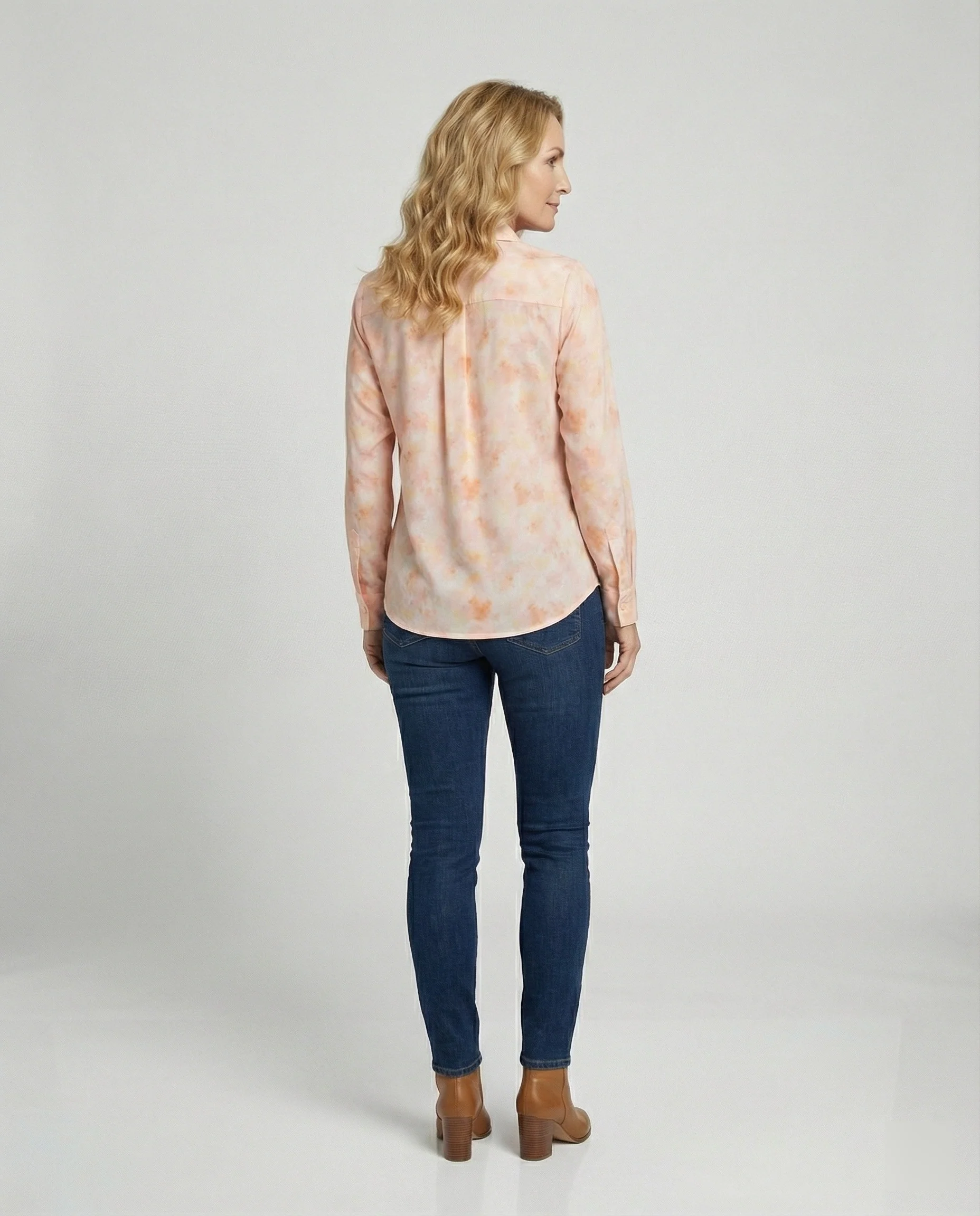 Damen Bluse Chiffon Aquarell - Image 3
