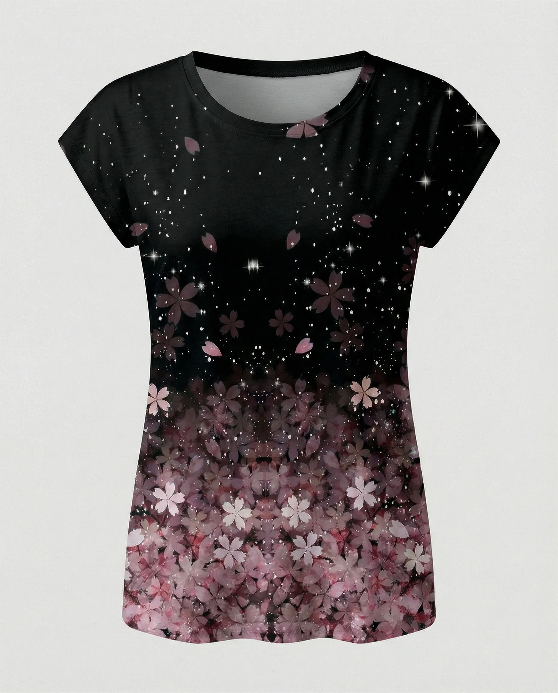 Aquarell Sommerbluse Damen Asymmetrisch - Image 13