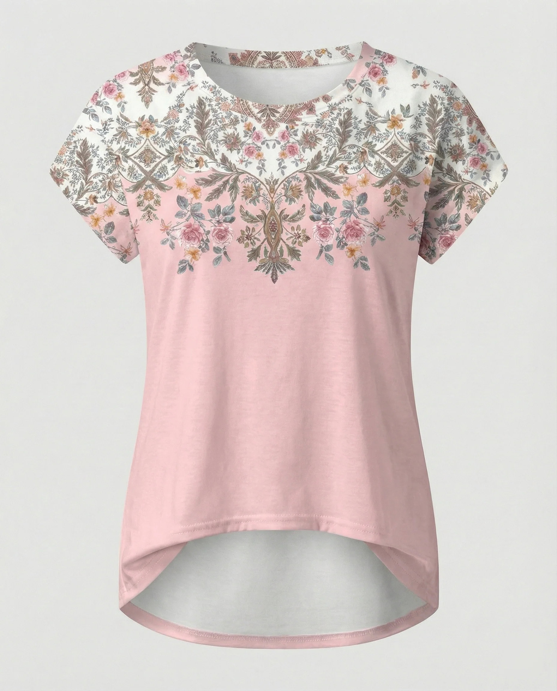 Aquarell Sommerbluse Damen Asymmetrisch - Image 20