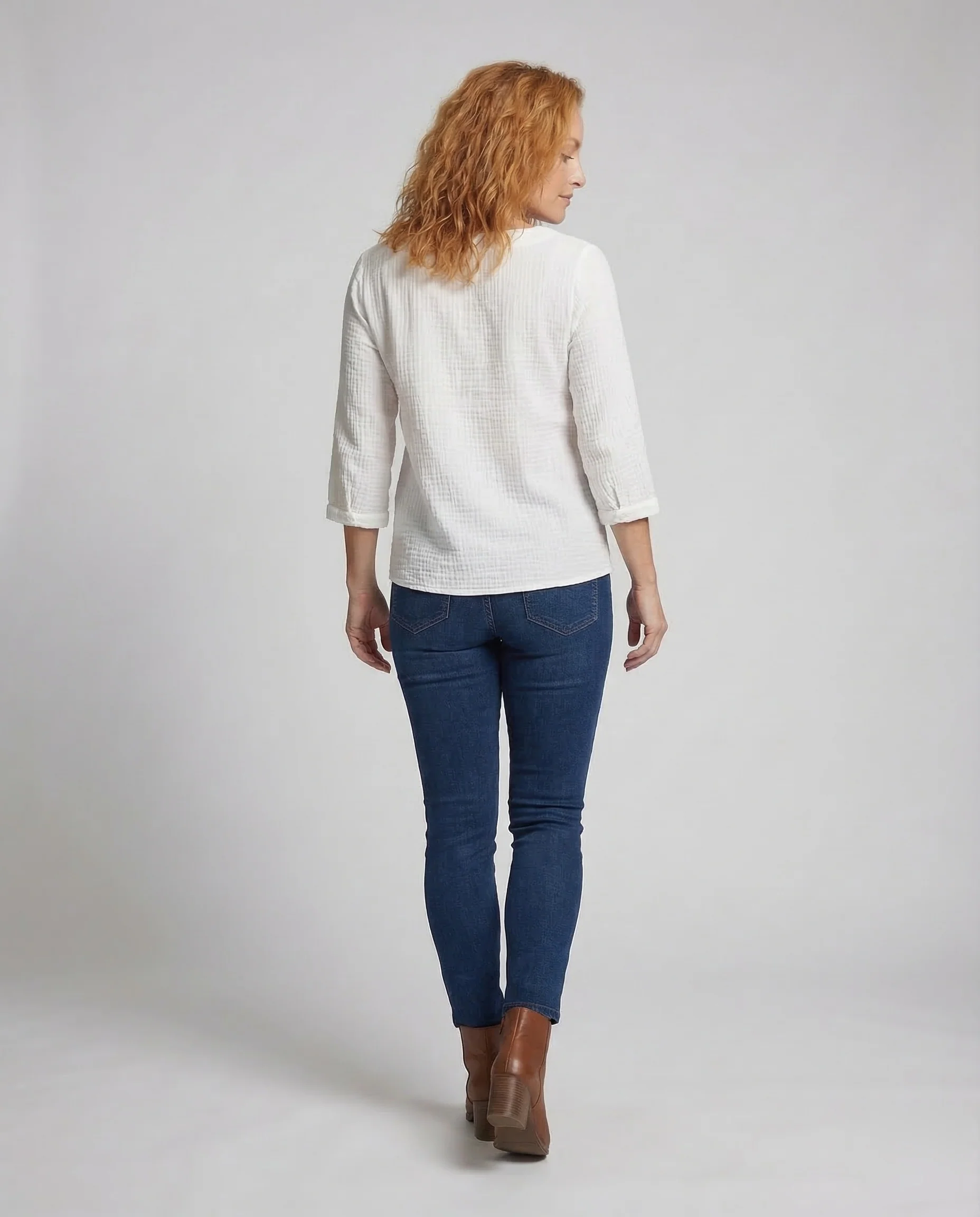 Damen Bluse Baumwollgaze - Image 4