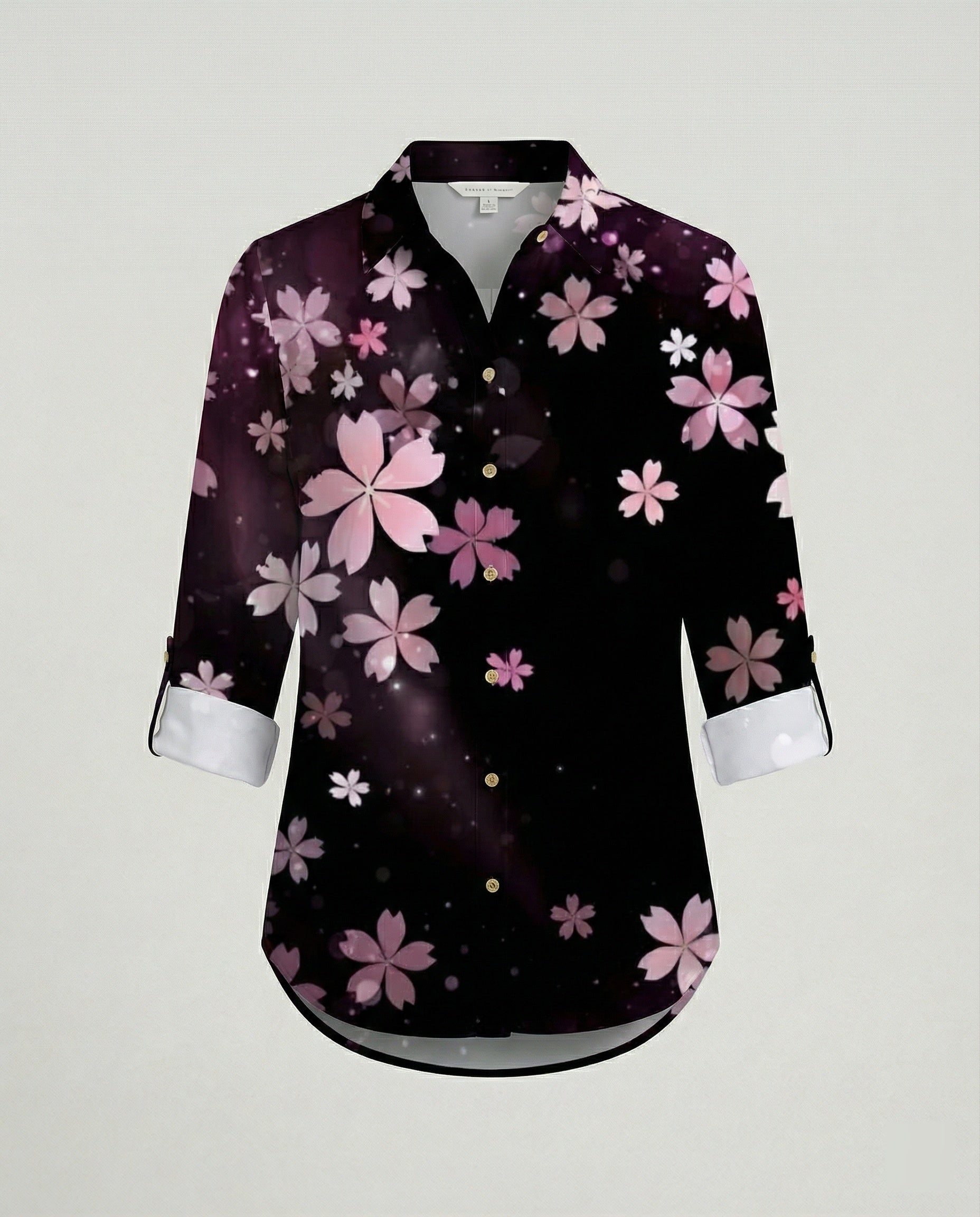 Leinenoptik Bluse Damen Floral - Image 17