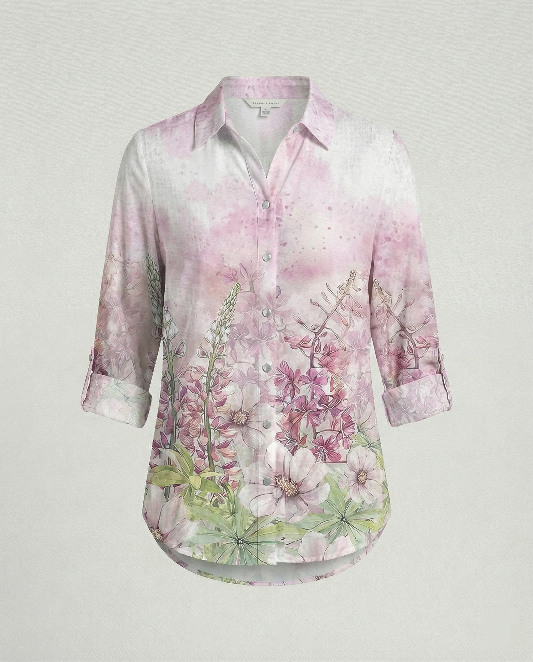 Leinenoptik Bluse Damen Floral - Image 19