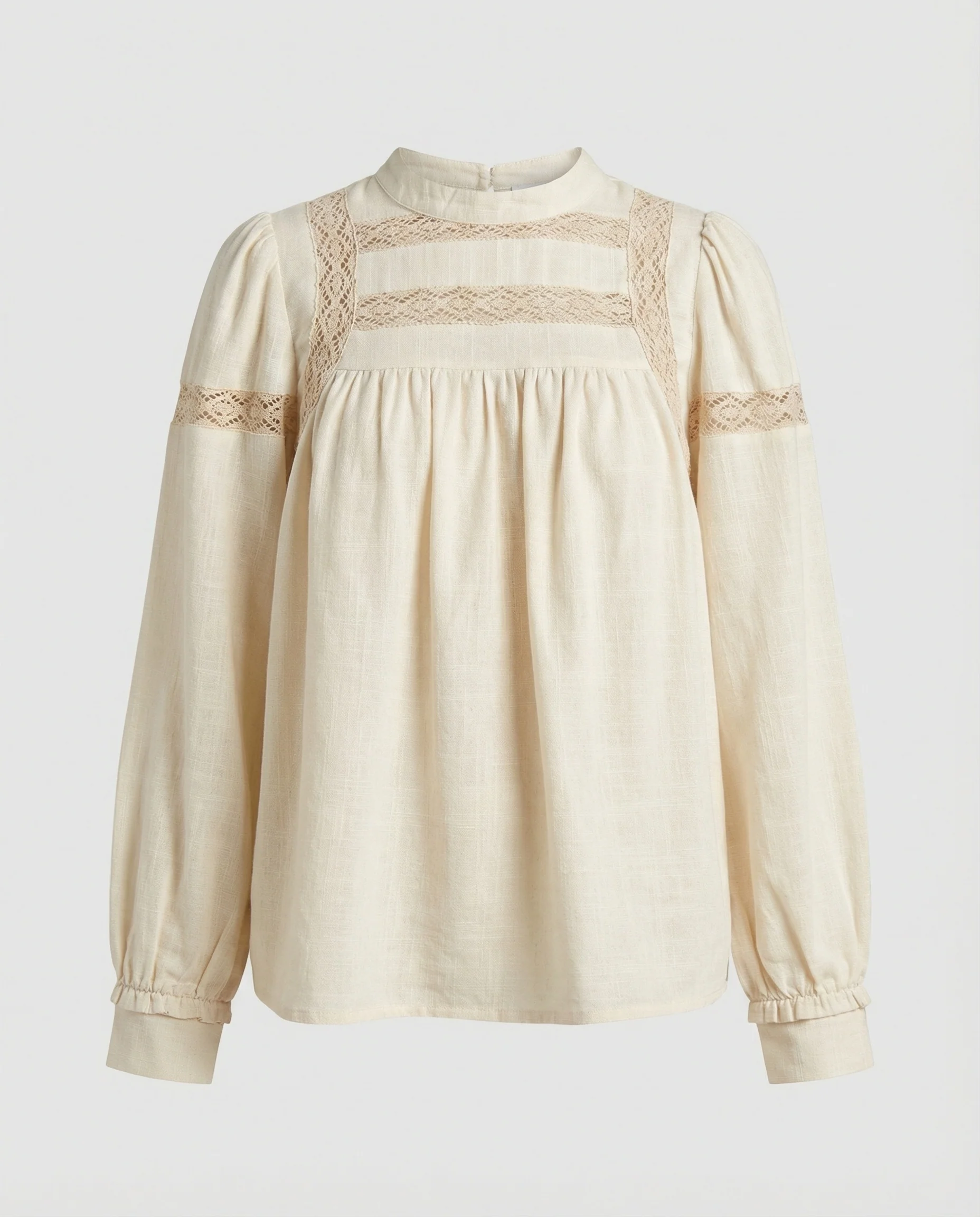 Damen Blusentop Boho Spitze - Image 4