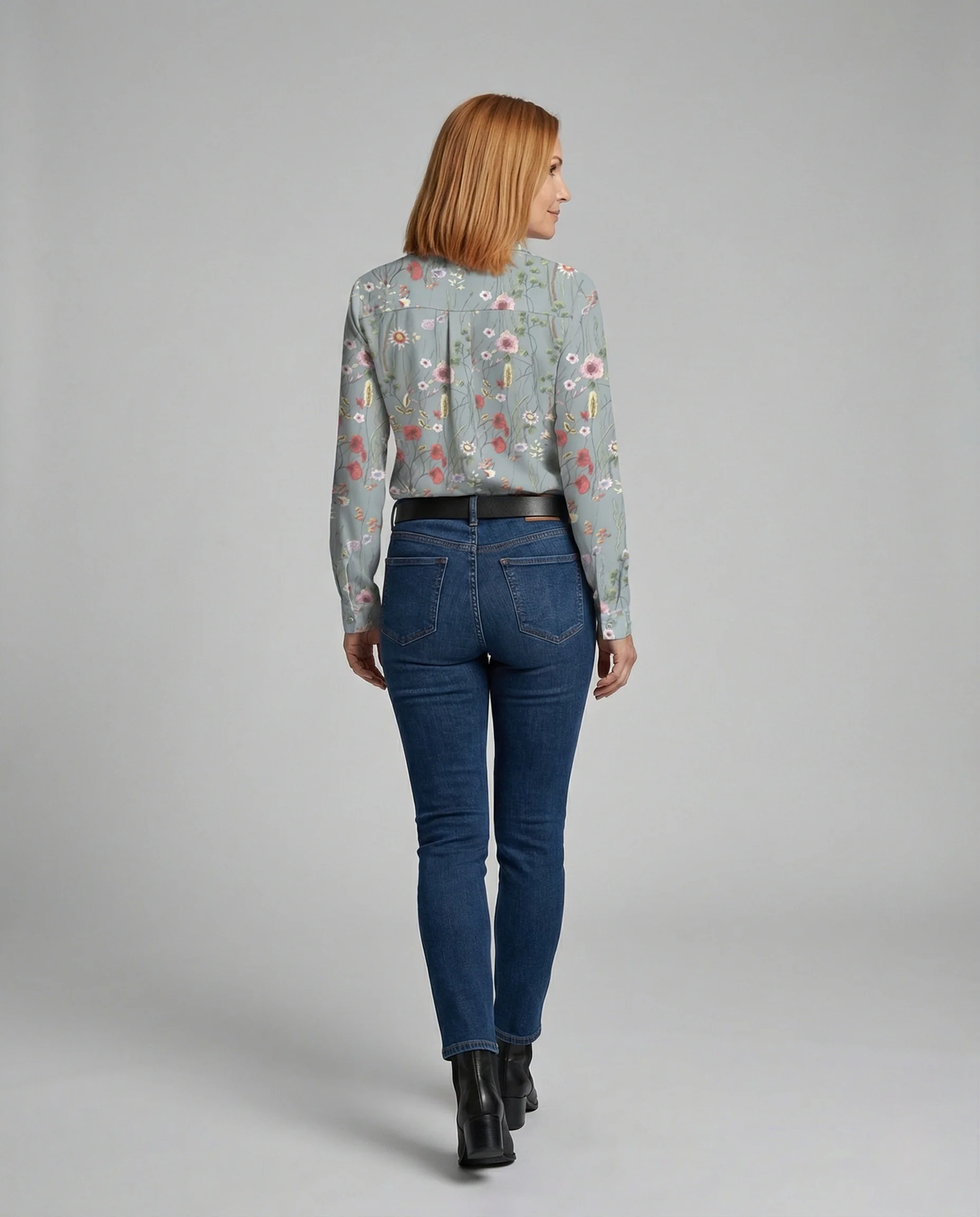 Chiffon Hemdbluse Damen Mit Stickerei - Image 3