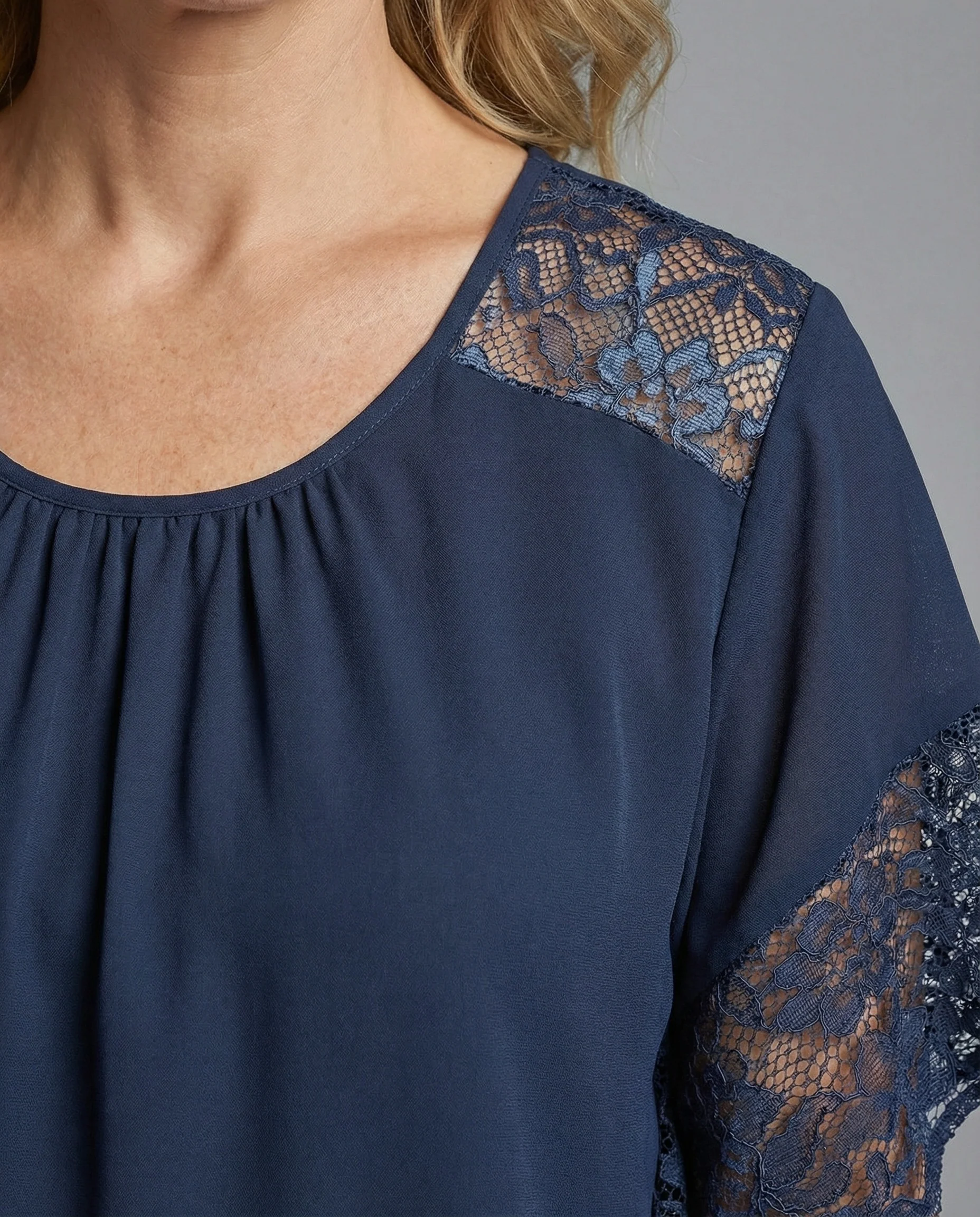 Damen Blusentop Damen Chiffon Tunika - Image 3