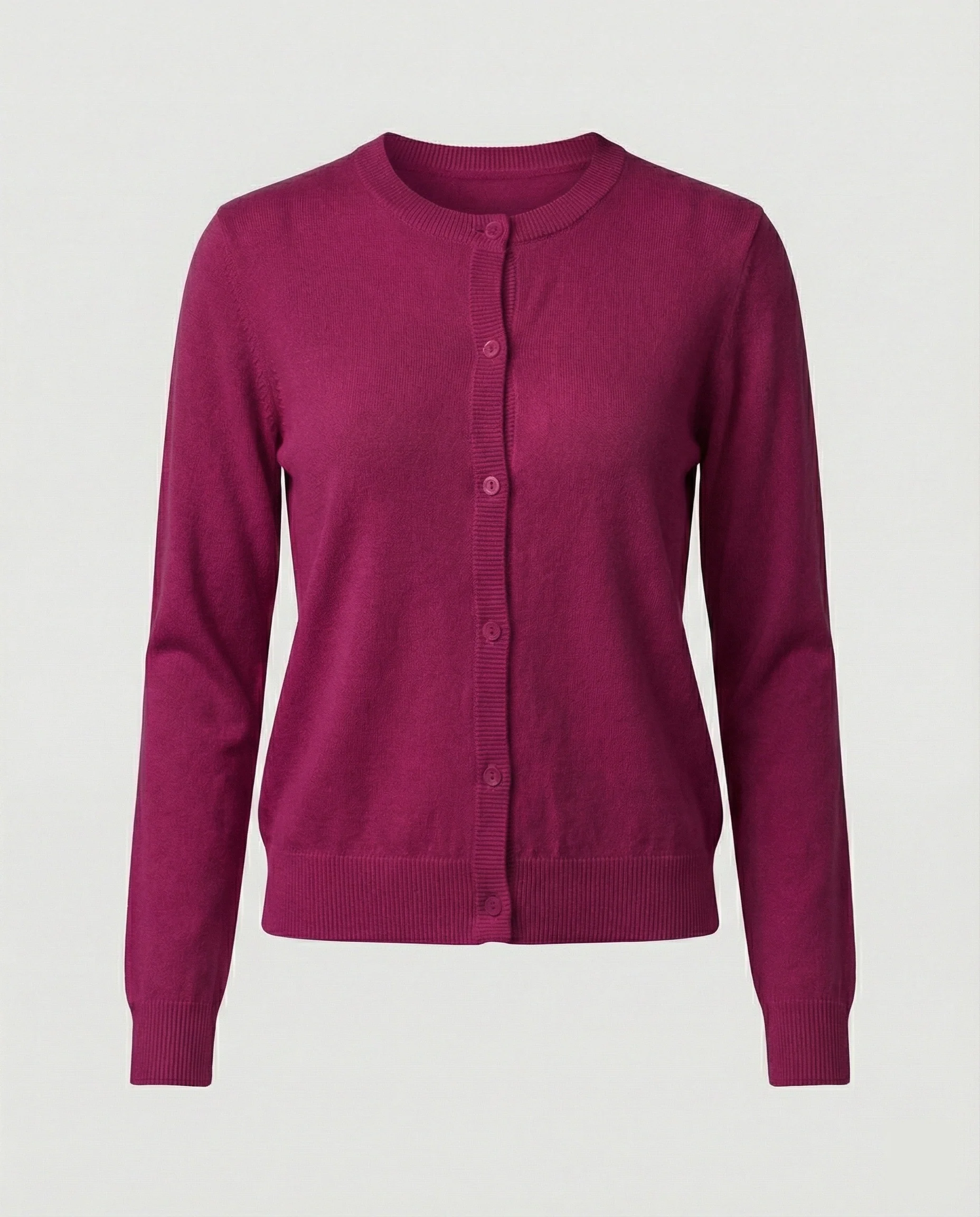 Leichte Feinstrick-Cardigan mit Rundhalsausschnitt, soften Rippbündchen und minimalistischer Knopfleiste Heidi-Mode - Image 7