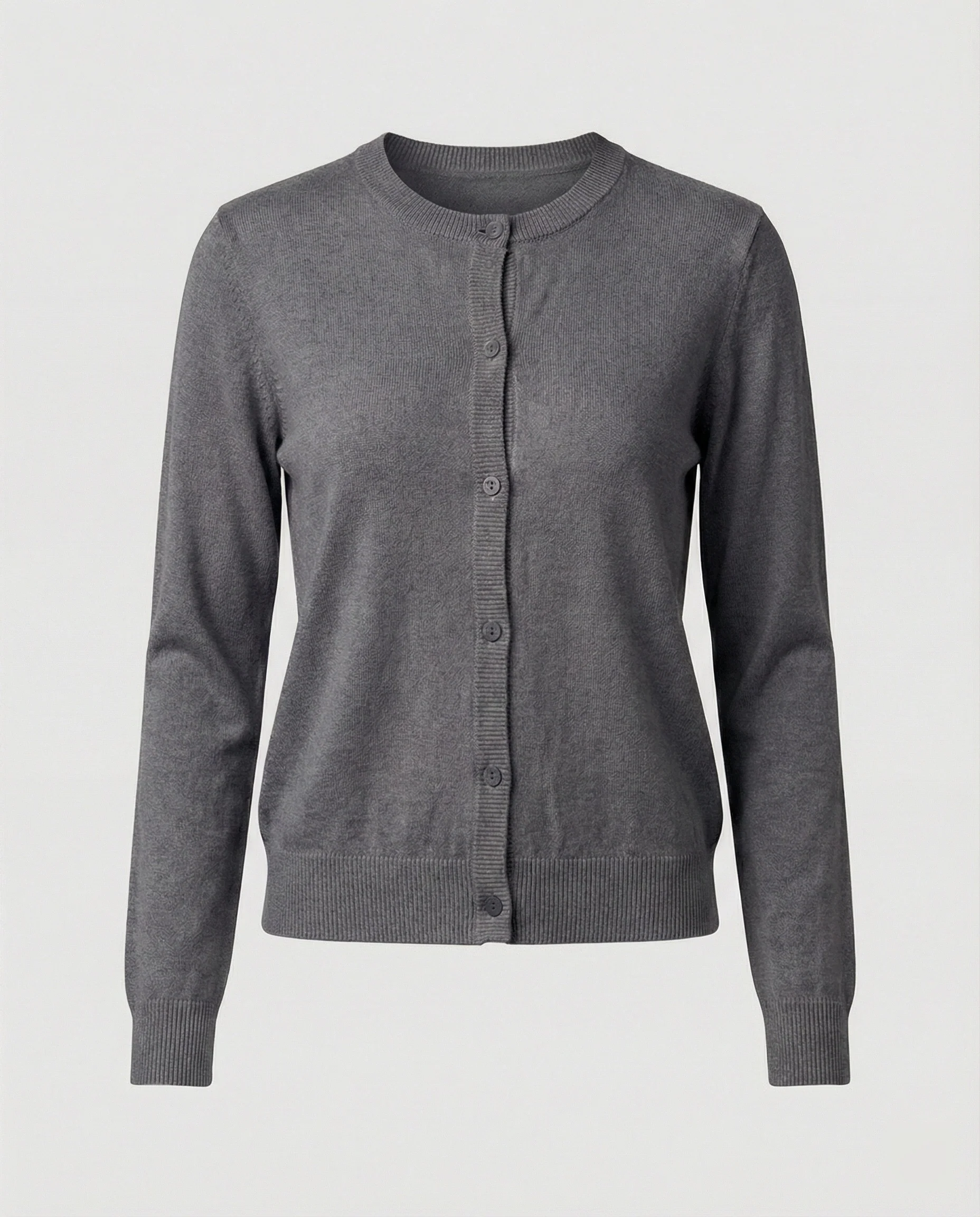 Leichte Feinstrick-Cardigan mit Rundhalsausschnitt, soften Rippbündchen und minimalistischer Knopfleiste Heidi-Mode - Image 8