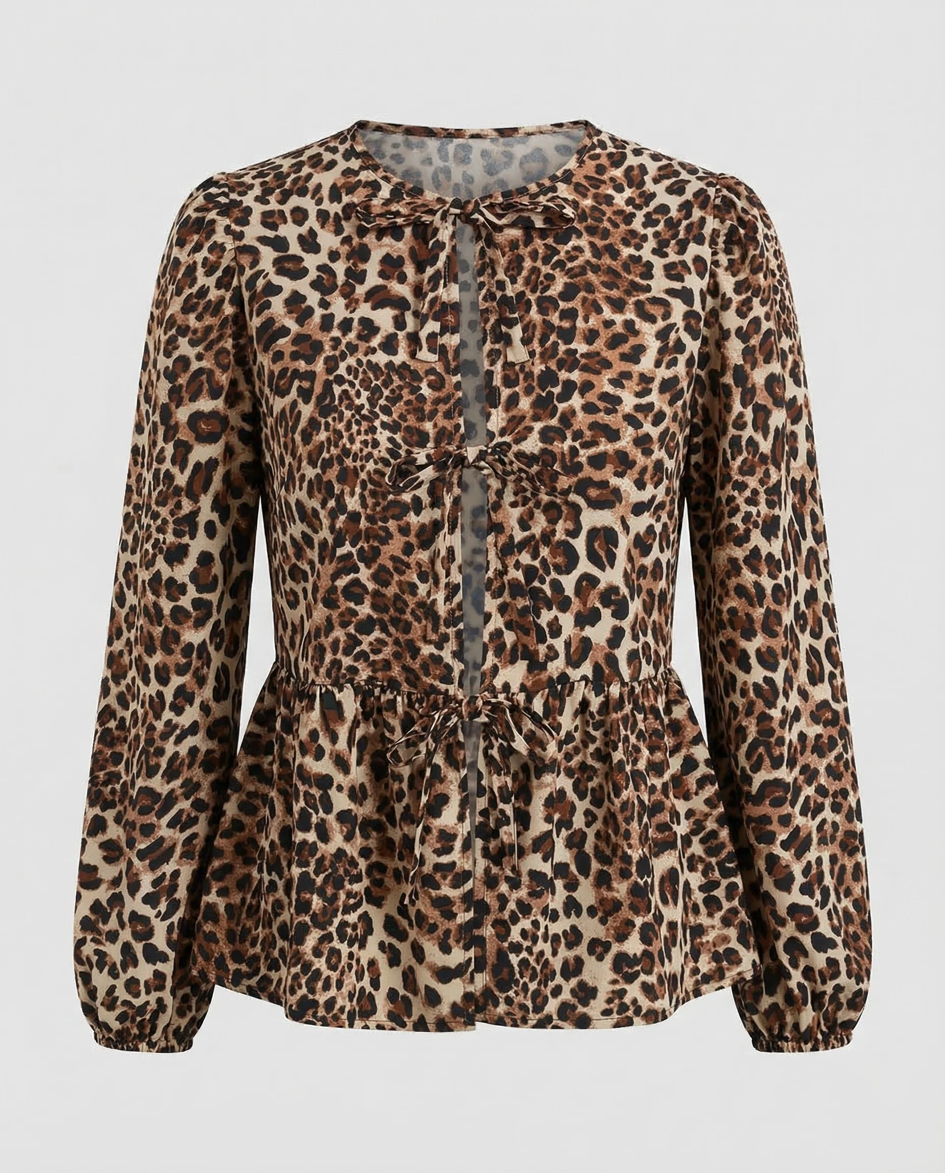Bluse Damen Viskose Leo Muster - Image 5
