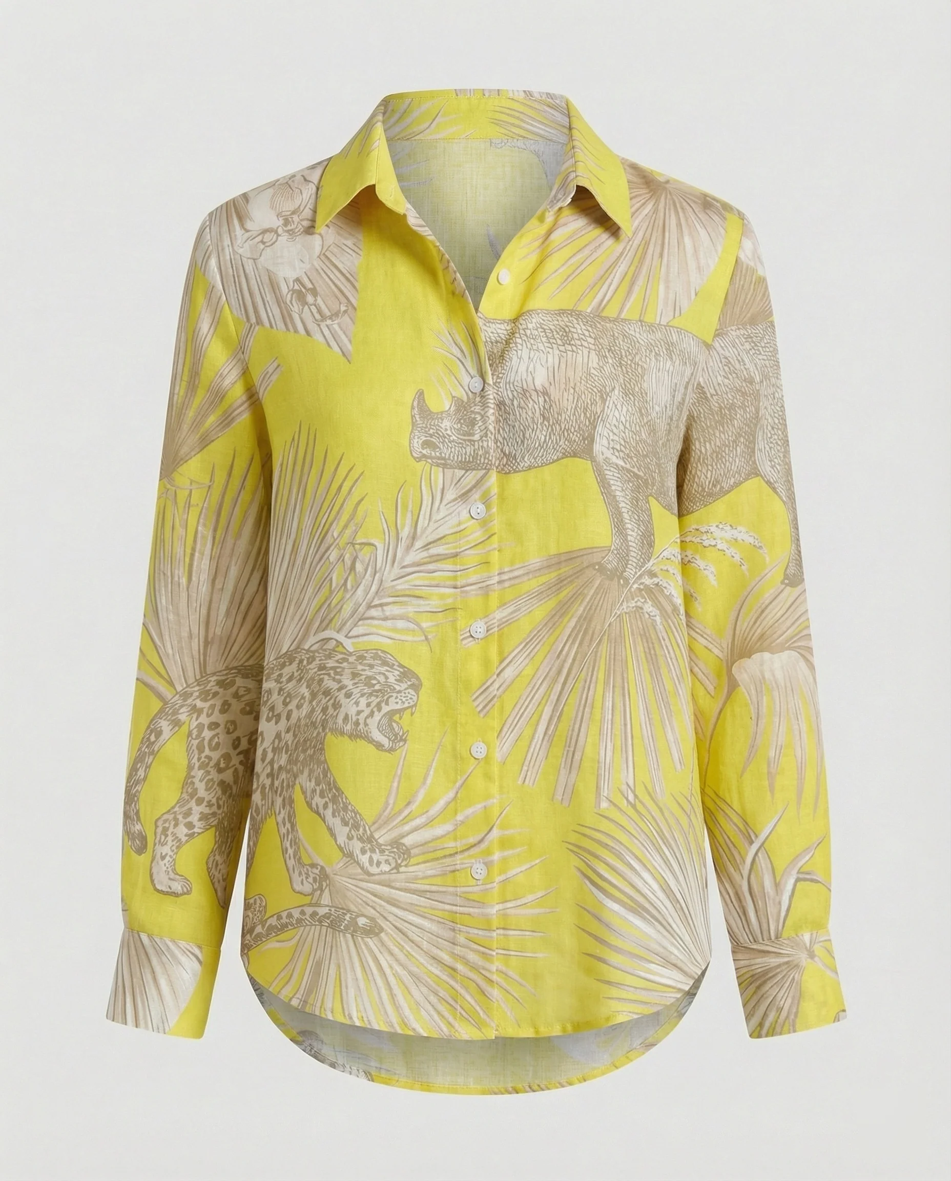 Leichte Hemdbluse Damen Aquarell Blumen - Image 30