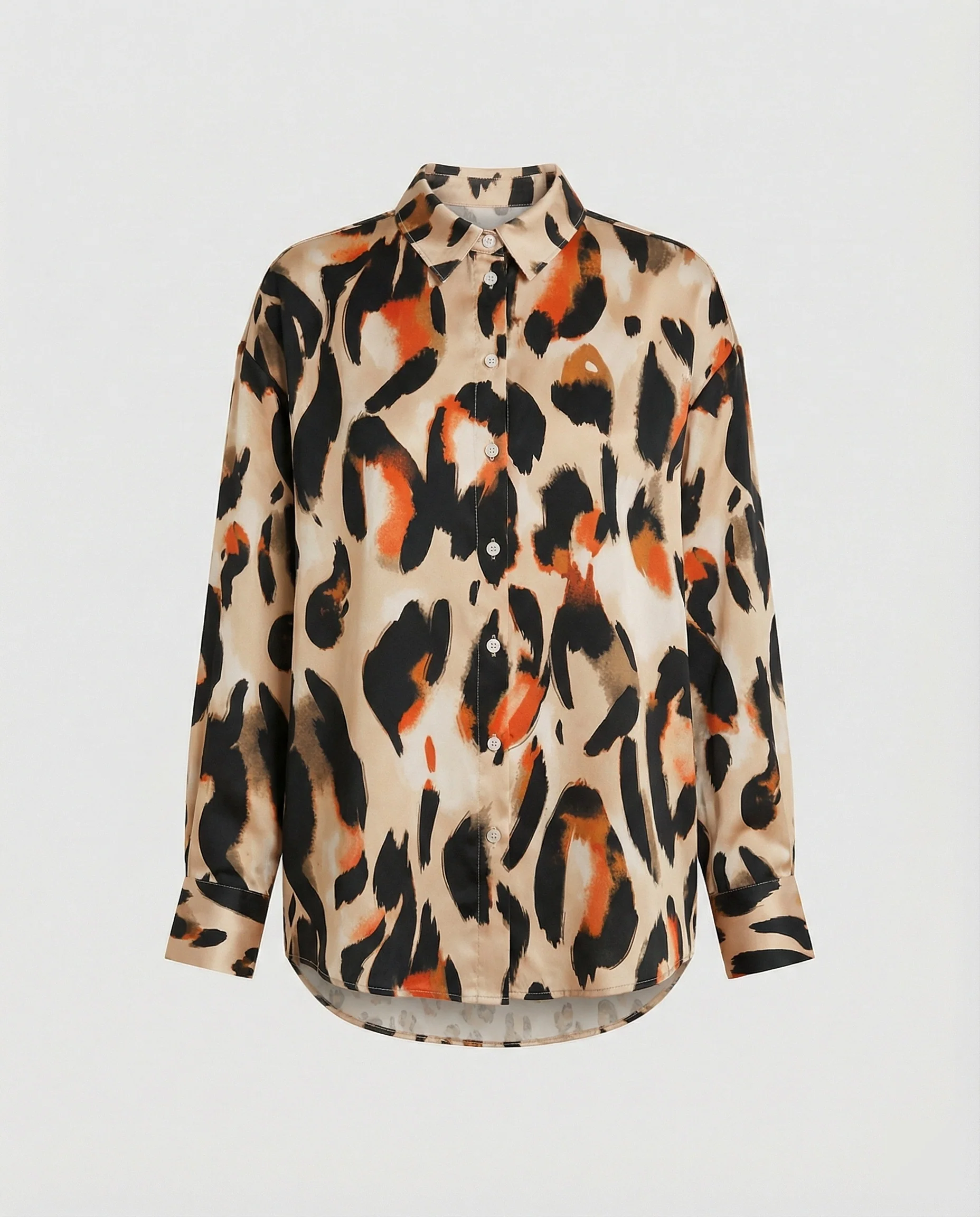 Leichte Hemdbluse Damen Aquarell Blumen - Image 41
