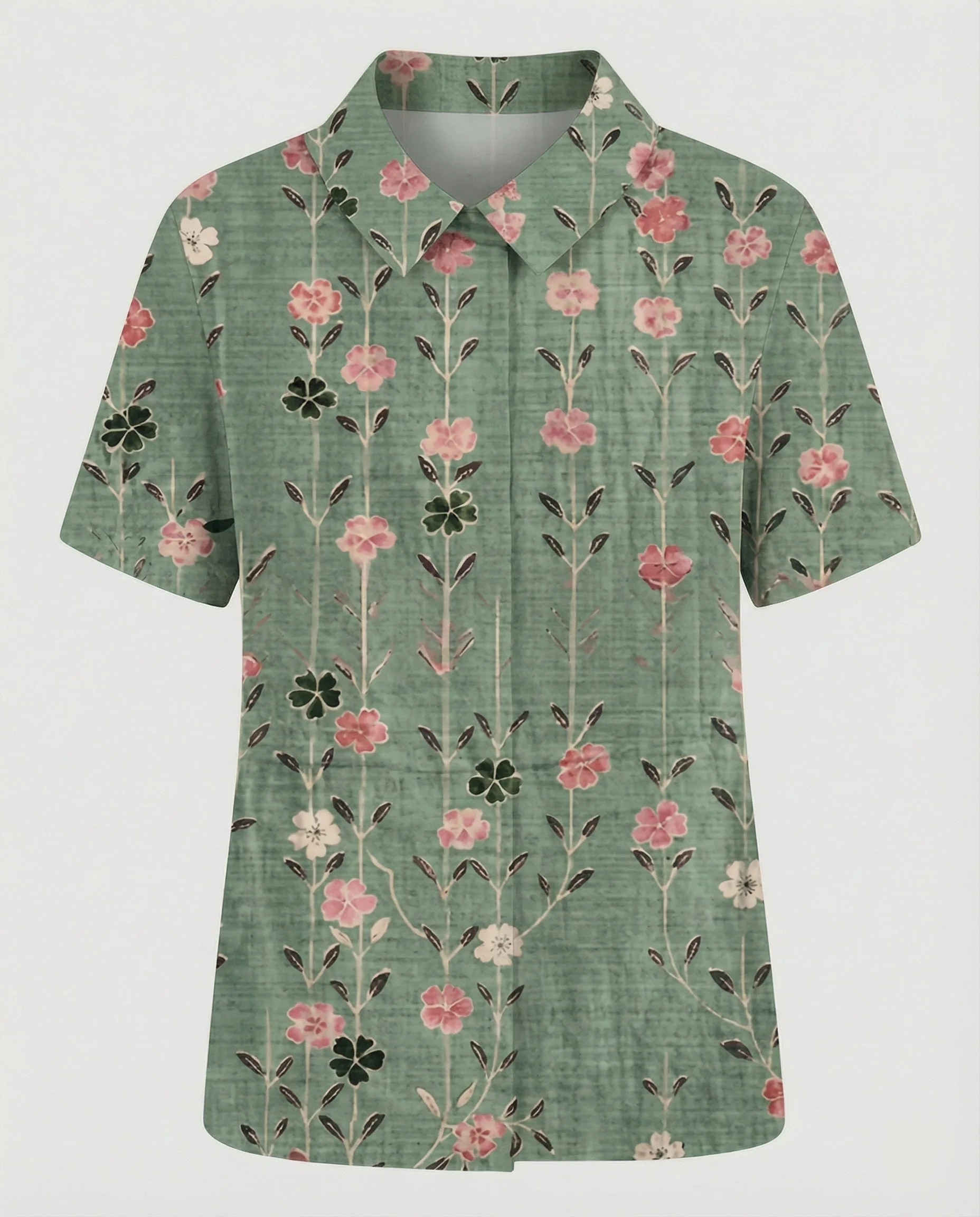 Damen Bluse Leinen Peter Pan Kragen - Image 24