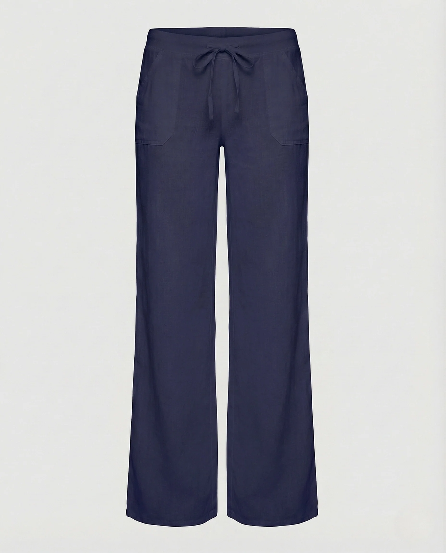 Damen Leinenhose Weit Kordelzug - Image 10